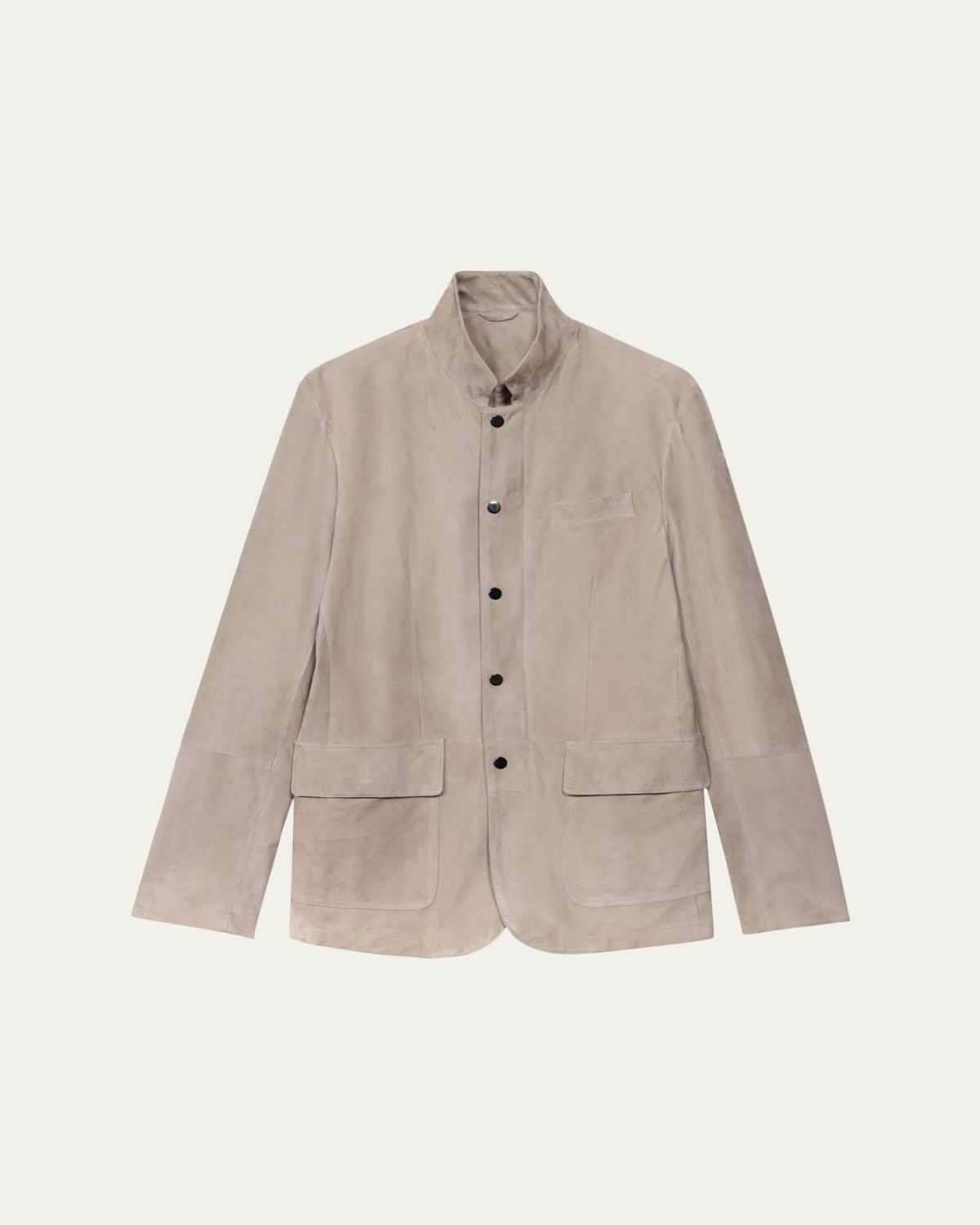 Maurizio Baldassari Men's Suede Five-Snap Jacket
