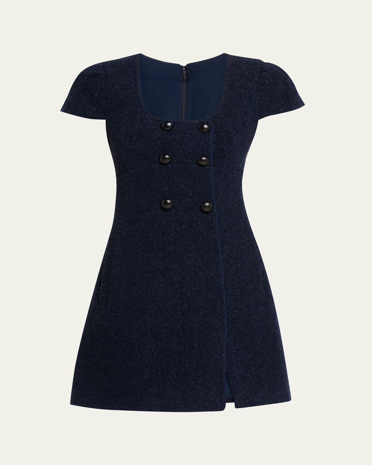Self-Portrait Textured Boucle Mini Dress