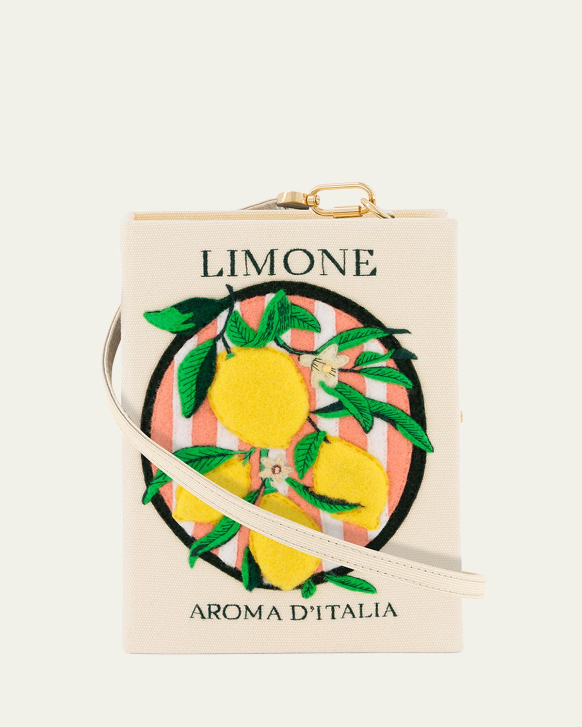 Olympia Le-Tan Aroma D'Italia Book Clutch Bag with Strap