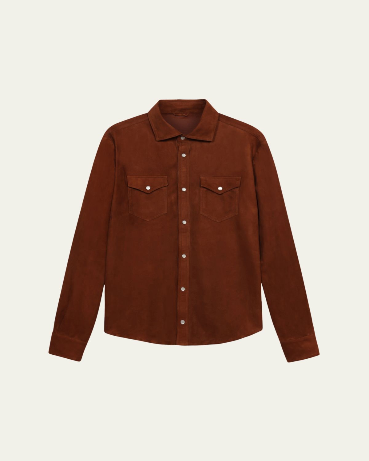 Maurizio Baldassari Men's Leather Western Overshirt