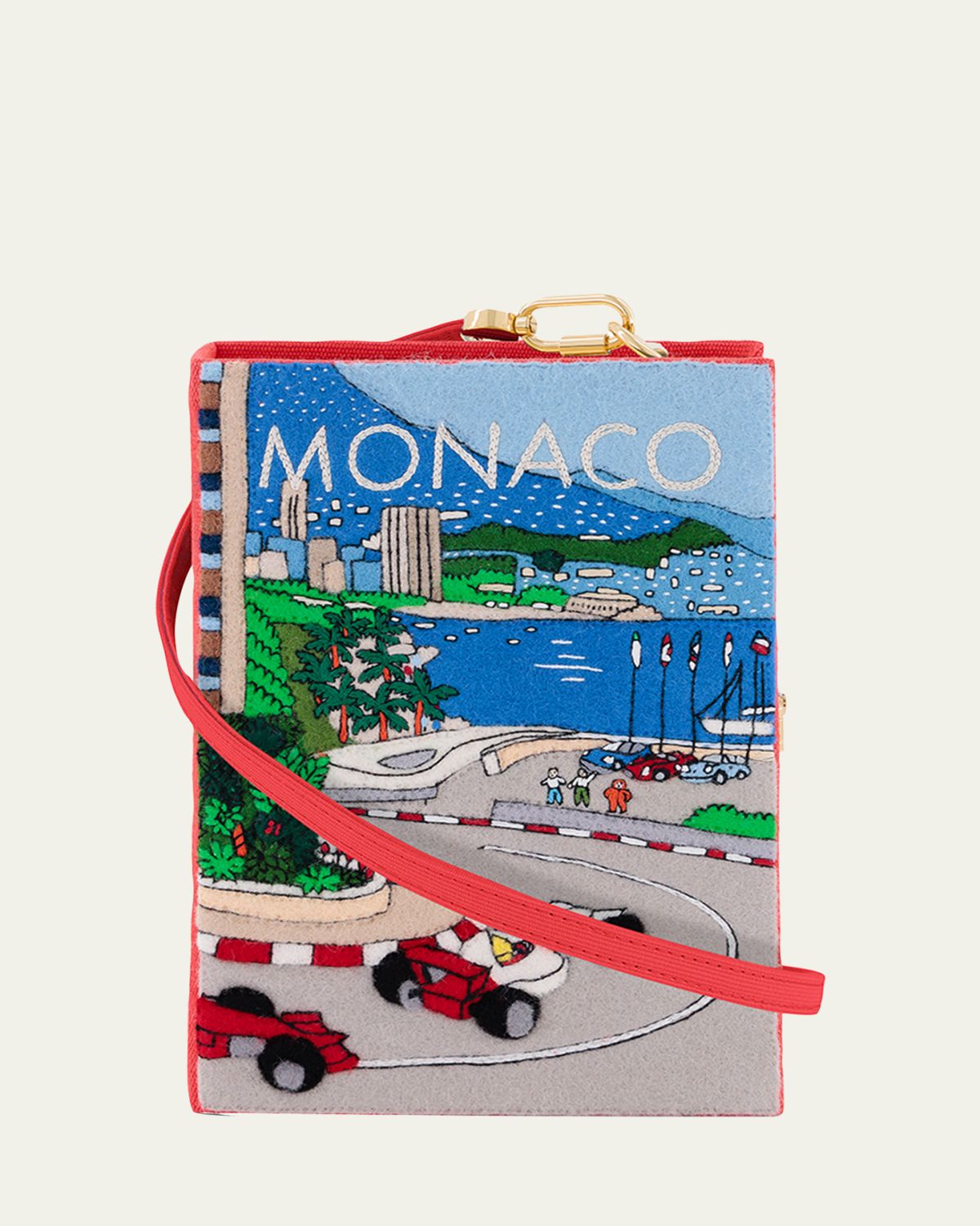 Olympia Le-Tan Monaco Book Clutch Bag with Strap