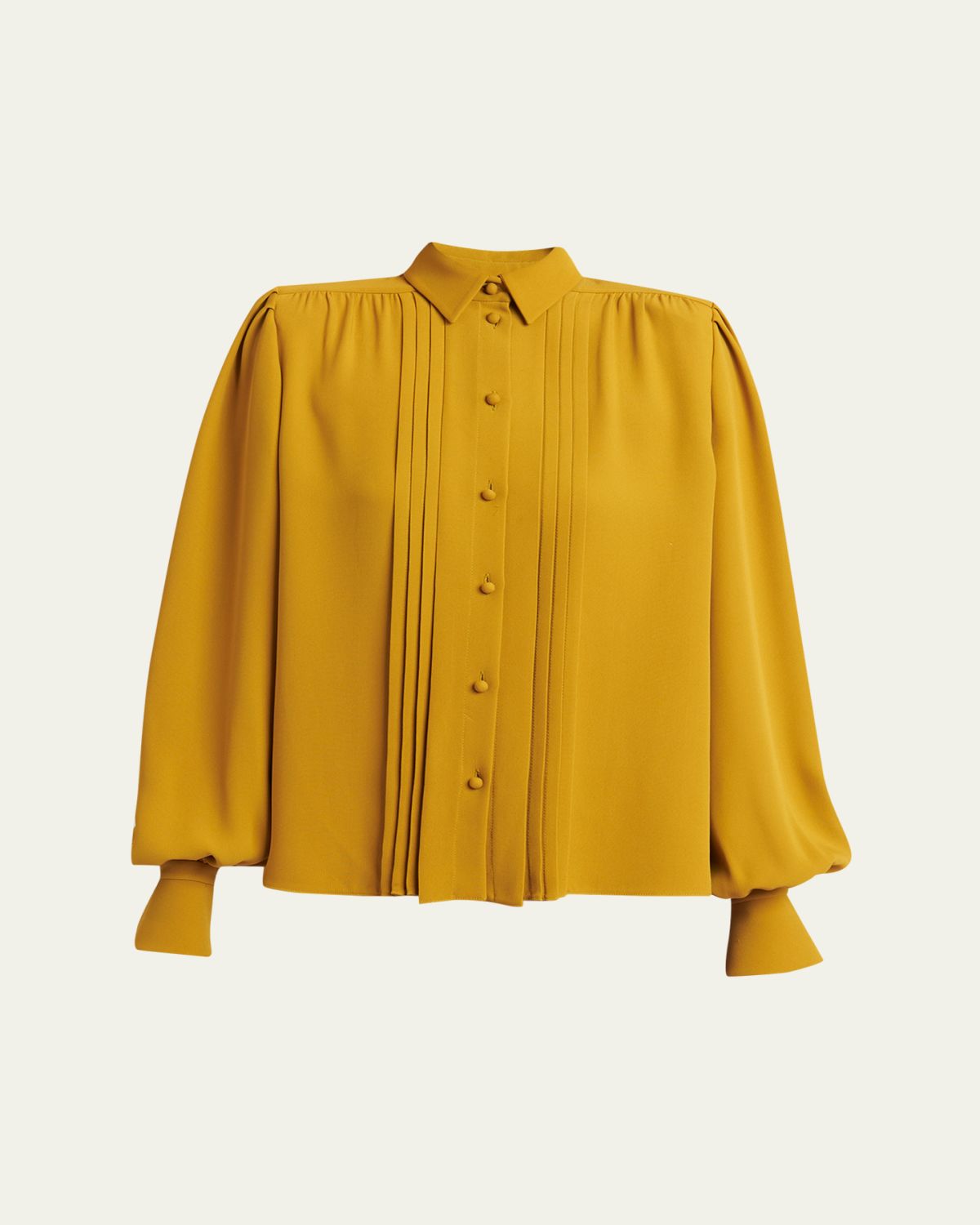 Valentino Garavani Pleated Silk Shirt