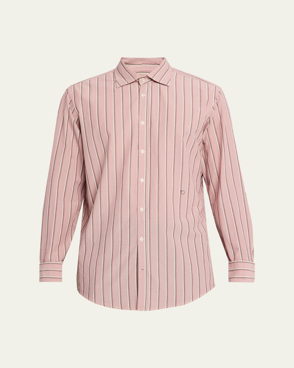 Massimo Alba Men's Genova Multi-Stripe Cotton Sport Shirt