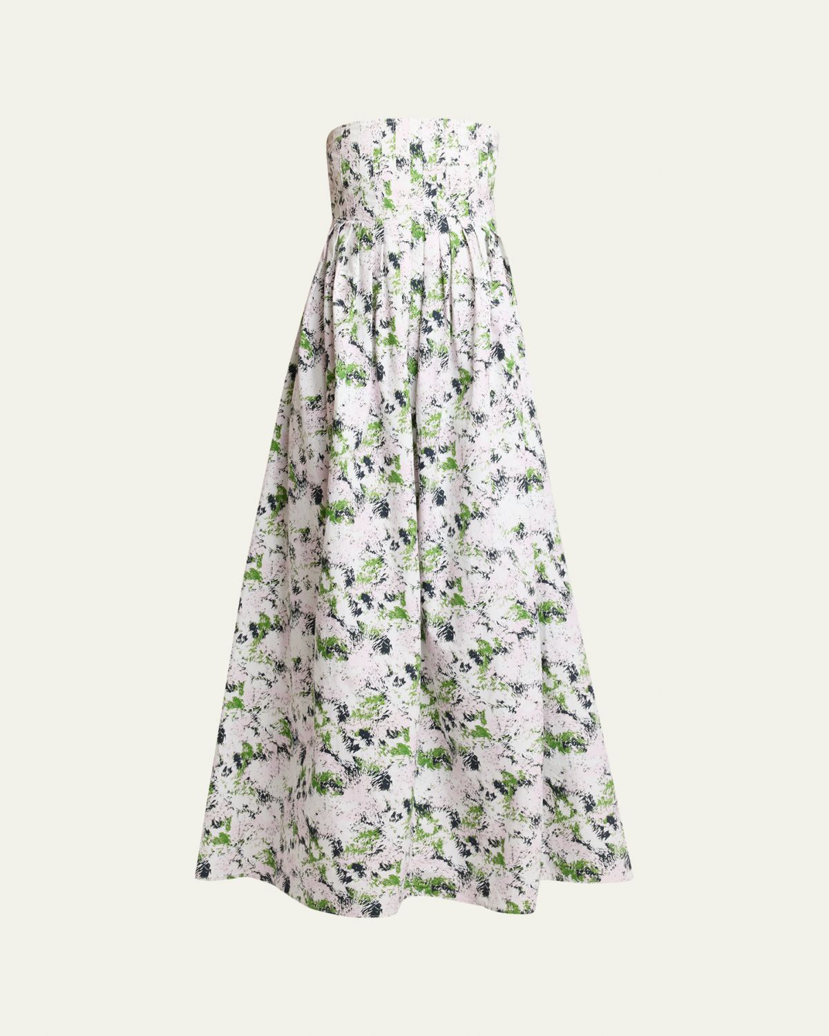 Proenza Schouler White Label Virella Printed Strapless Maxi Dress