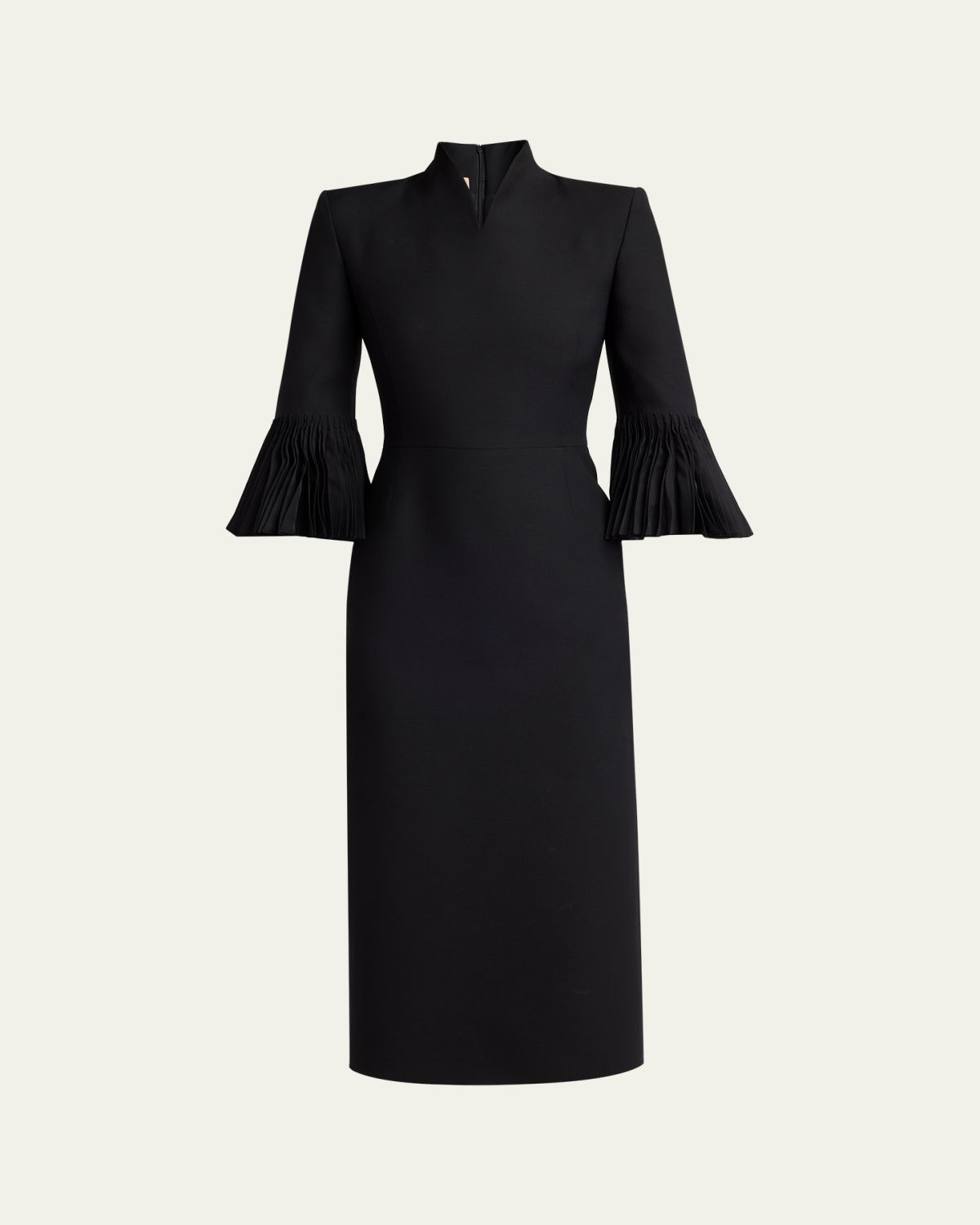 Valentino Garavani Embellished High-Collar Midi Dress