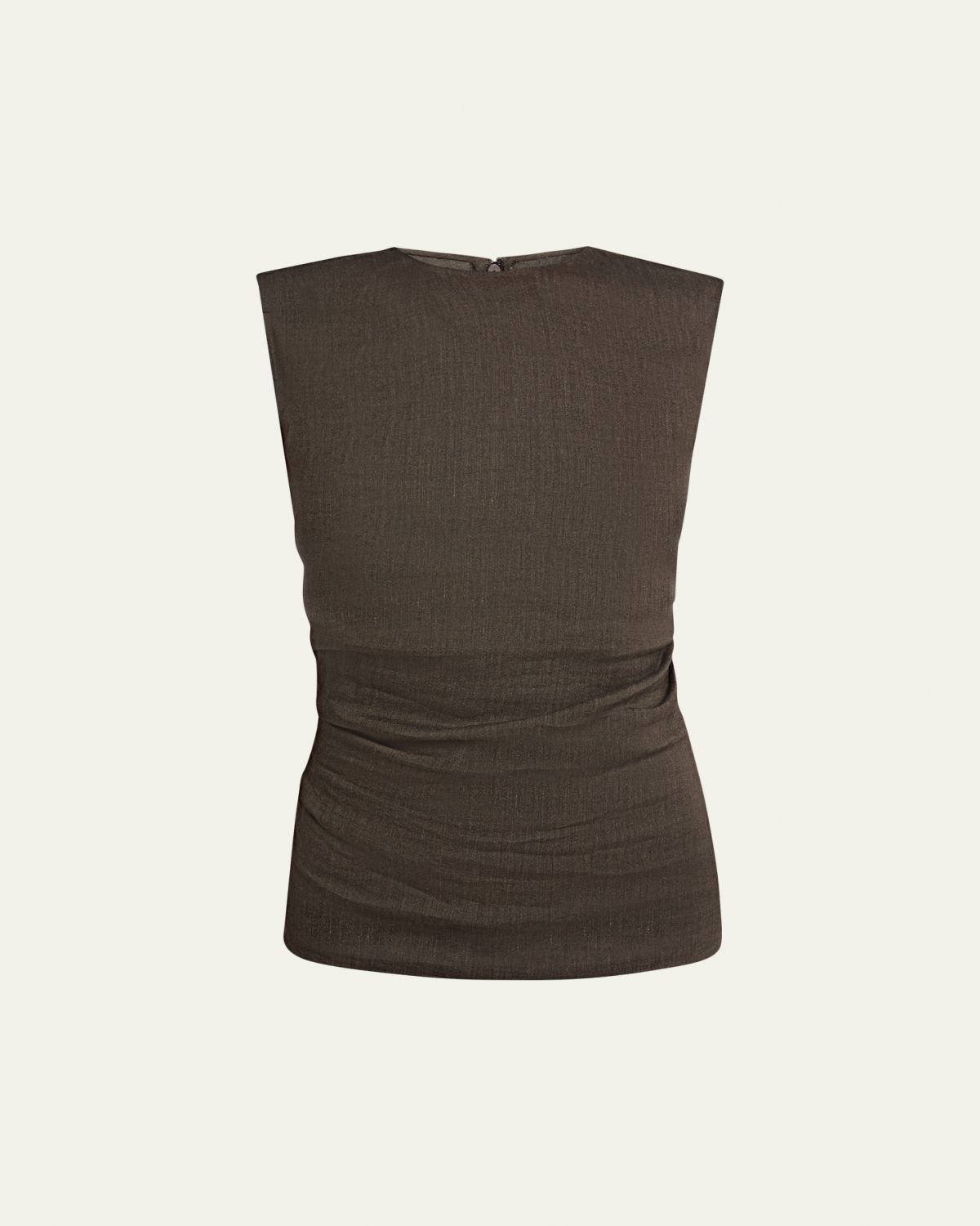 Proenza Schouler White Label Anoushka Ruched Slub Linen Top