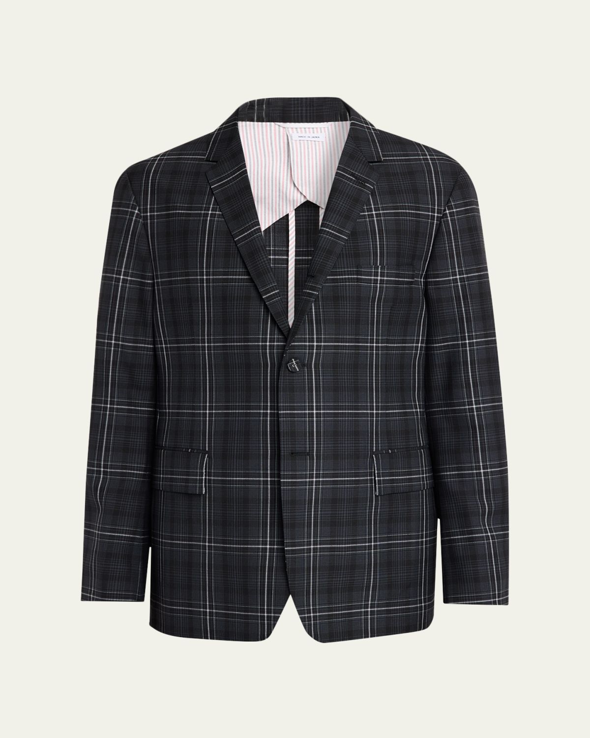 Thom Browne Men 's Wool Windowpane Plaid Sport Coat