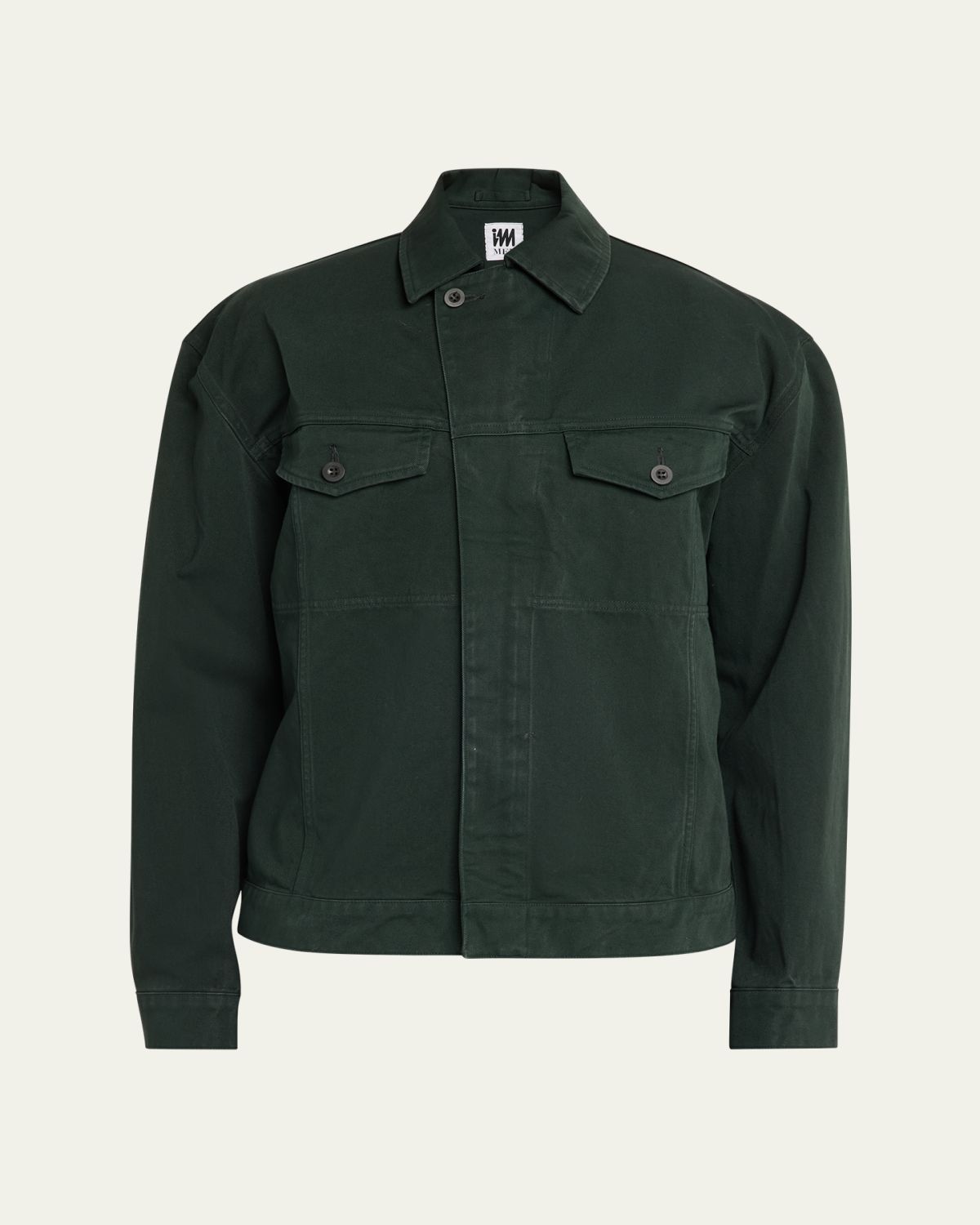 IM MEN Men's Cotton Full-Zip Trucker Jacket