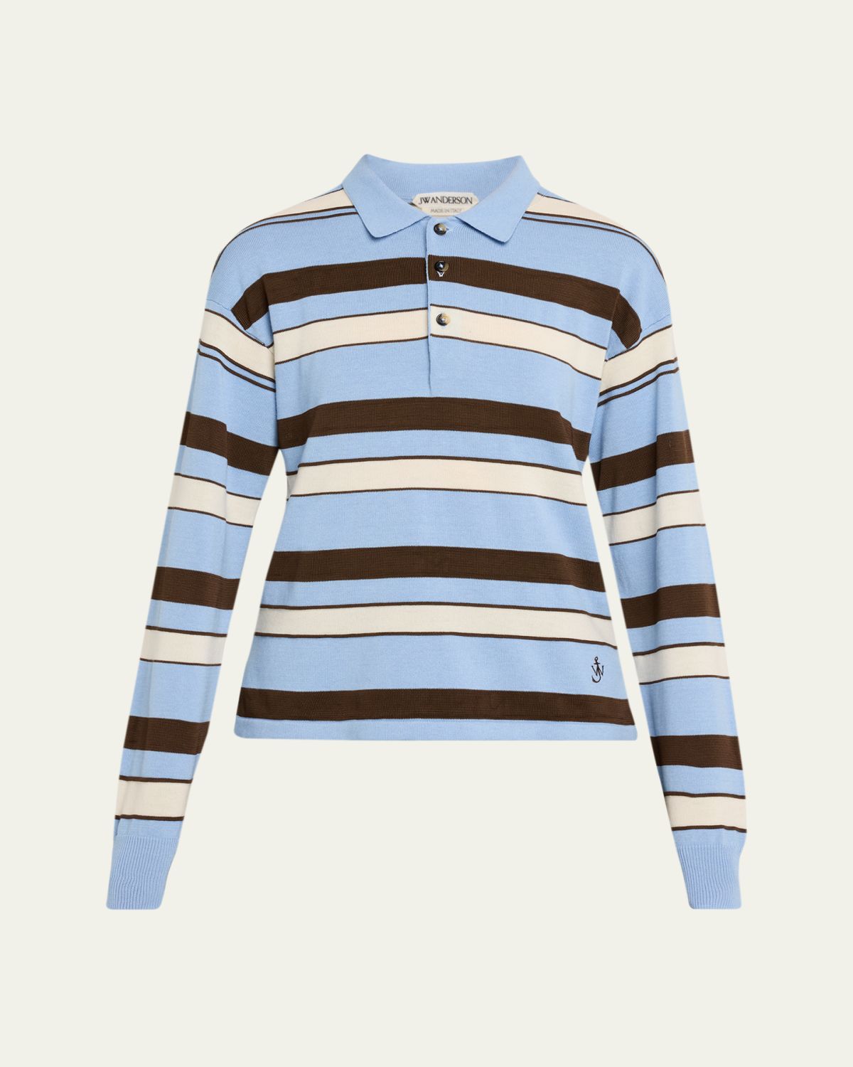 JW Anderson Striped Knit Rugby Polo Shirt