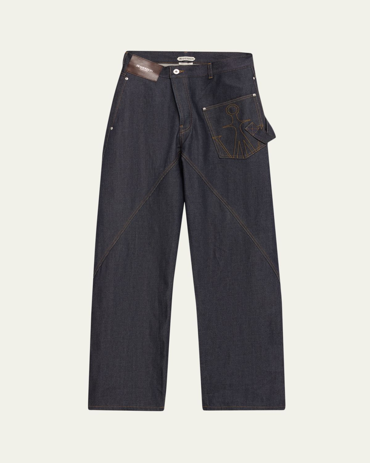 JW Anderson Twisted Straight-Leg Workwear Jeans