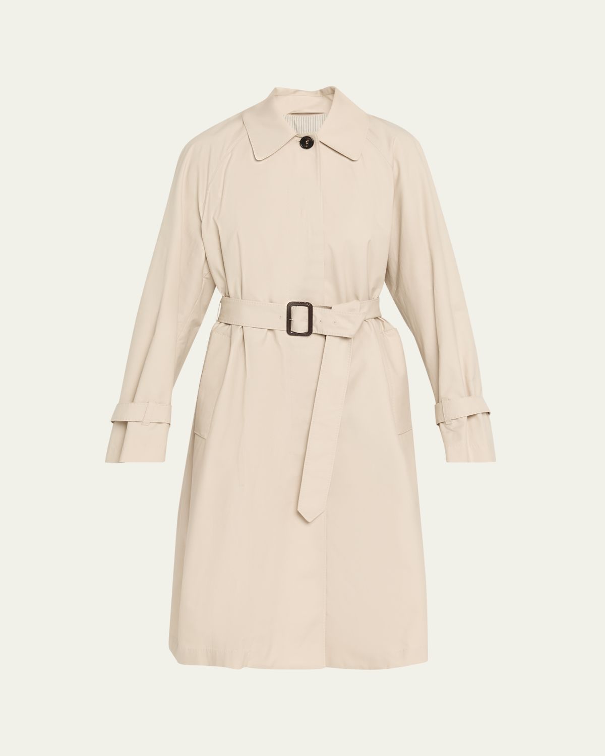 Max Mara Belted Water-Repellent Twill Trench Coat