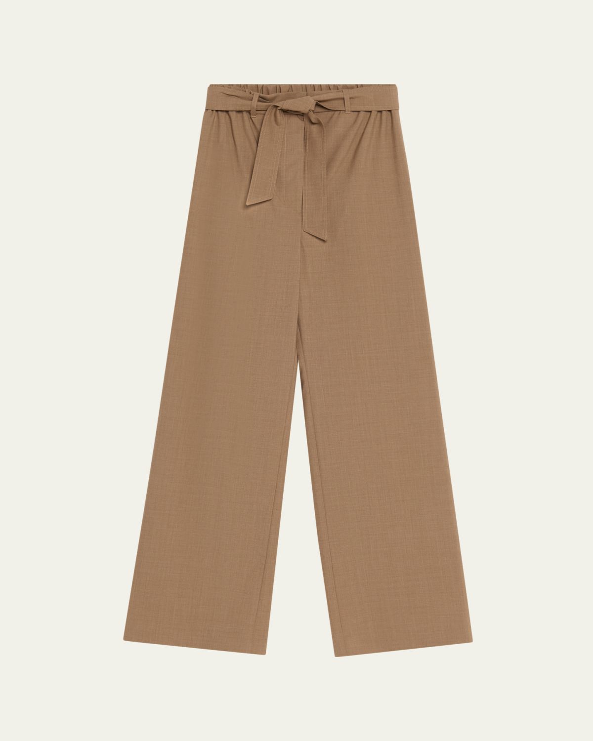 Max Mara Belted Wide-Leg Wool Trousers