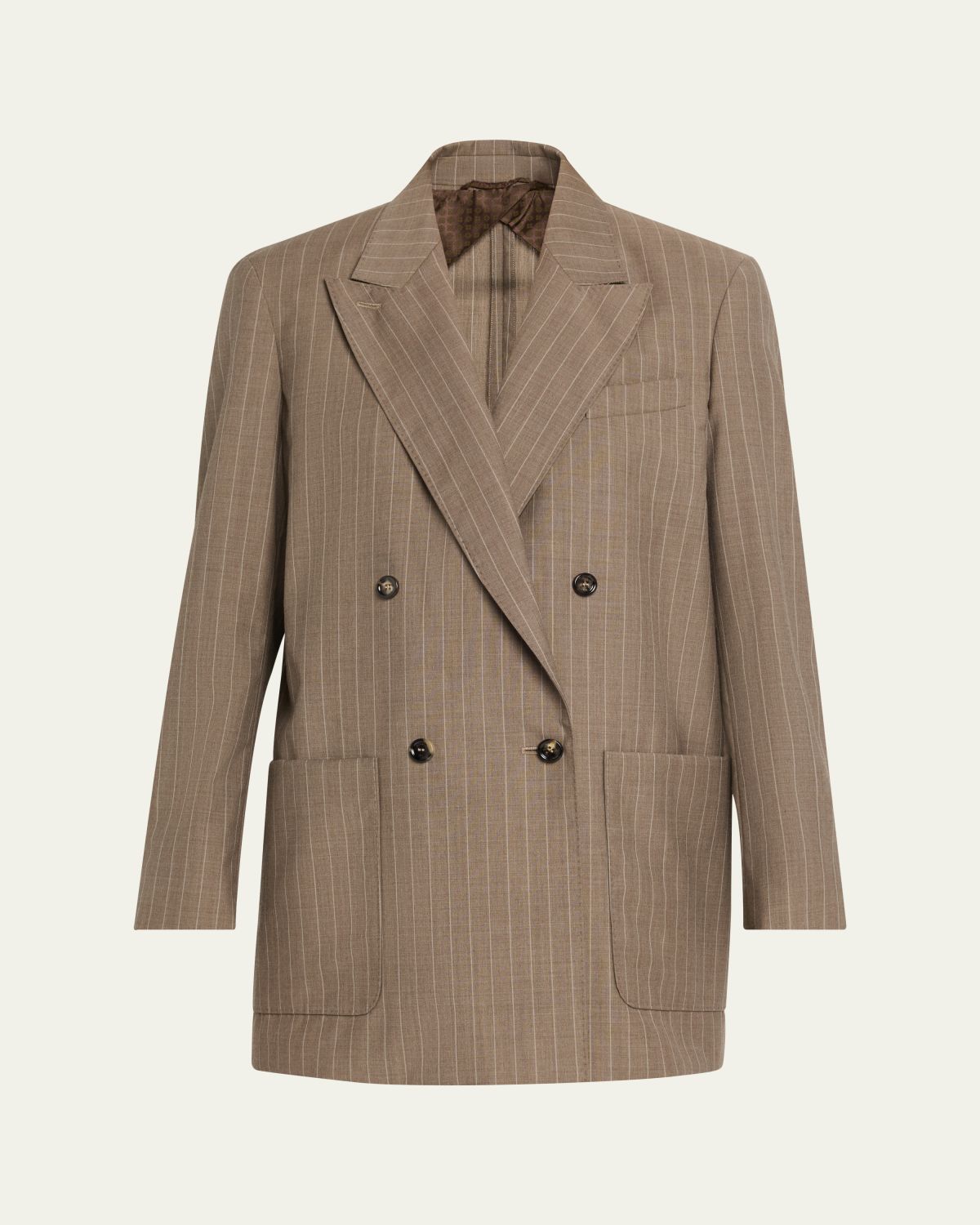 Max Mara Oversized Pinstripe Wool Jacket