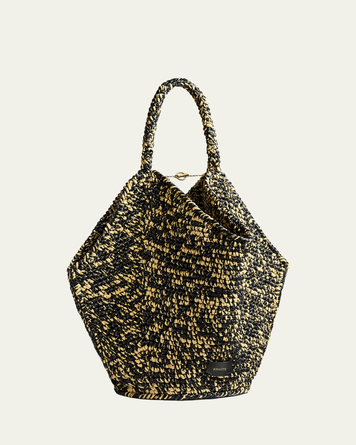 Khaite Lotus Medium Viscose Raffia Tote Bag