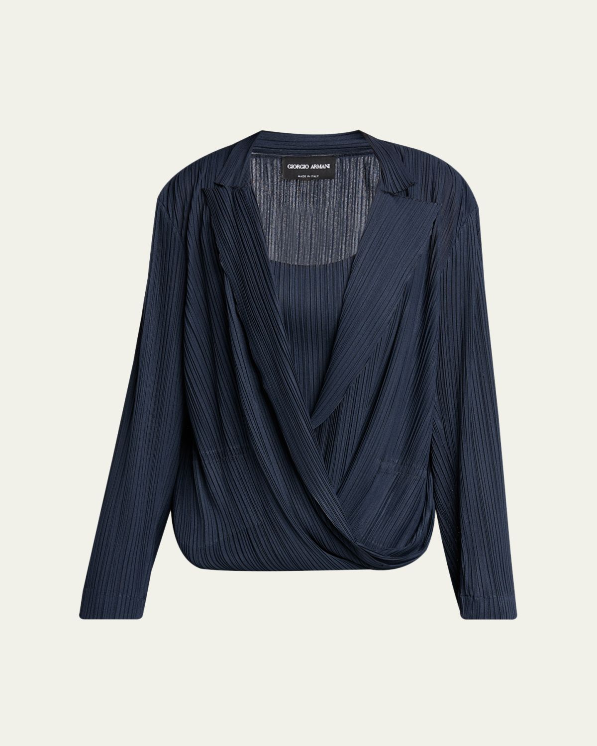 Giorgio Armani Plisse Jersey Layered Blouse