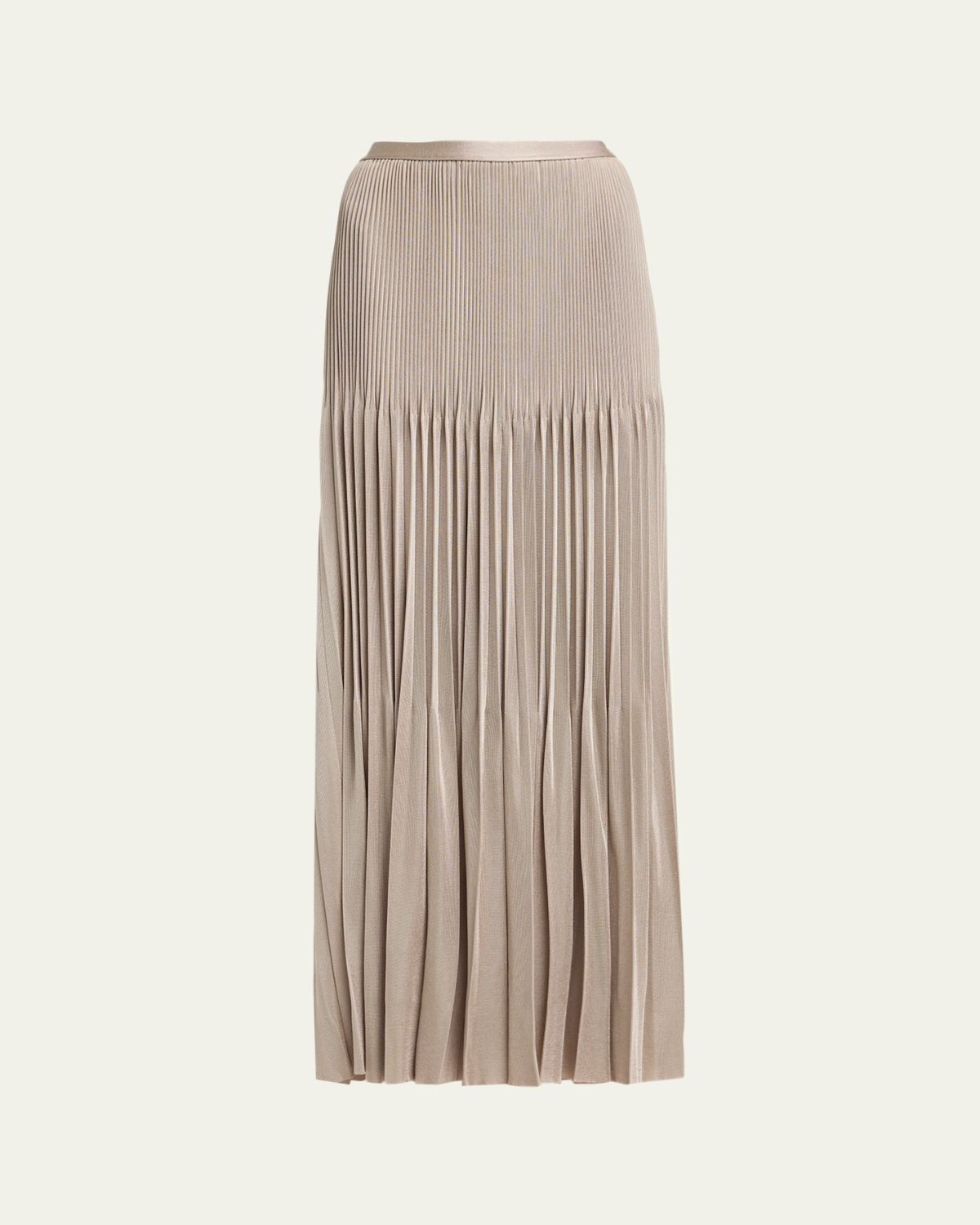 Giorgio Armani Pleated Knit Maxi Skirt