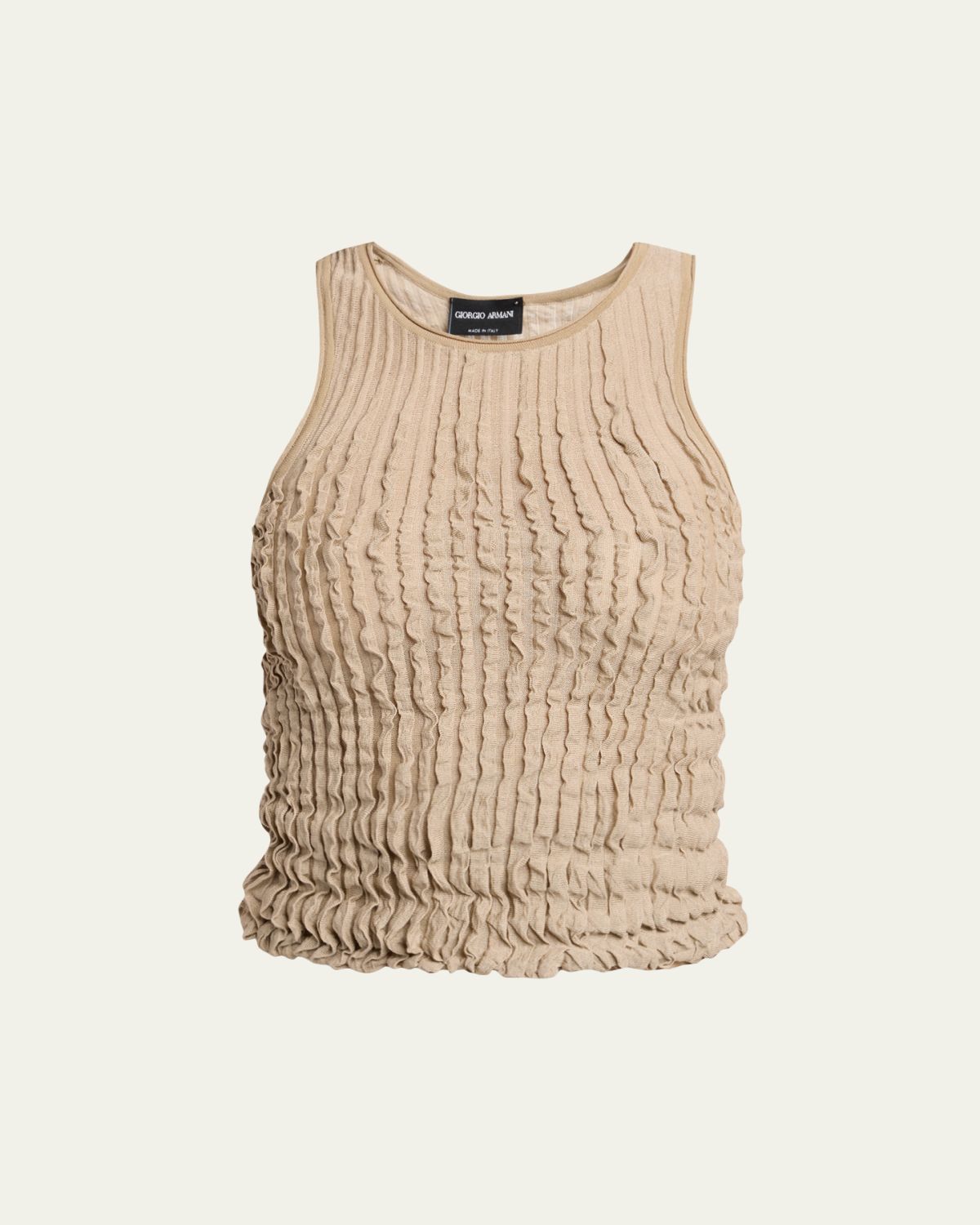 Giorgio Armani Ruffle Knit Tank Top