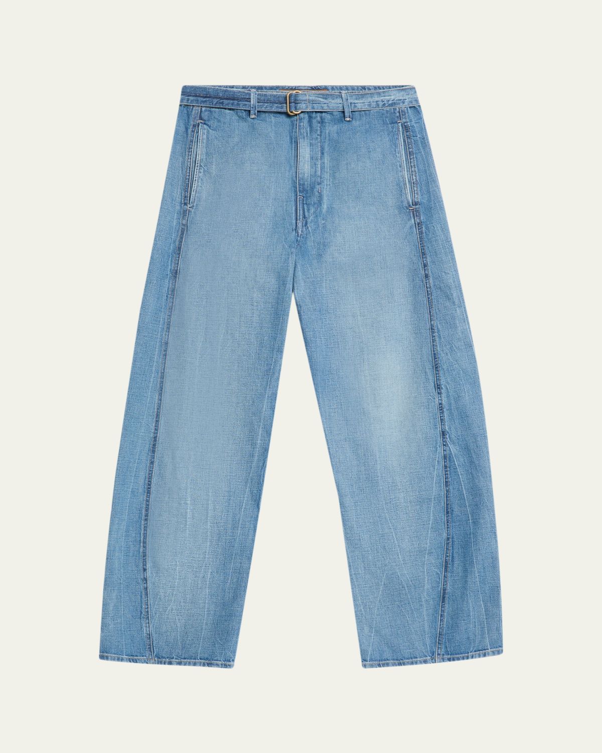 The Seven Continents Men's Barrel-Leg Cotton Denim Pants