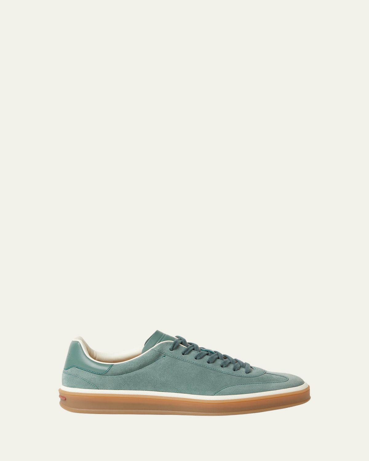 Loro Piana Men's Tennis Walk Suede T-Toe Low-Top Sneakers