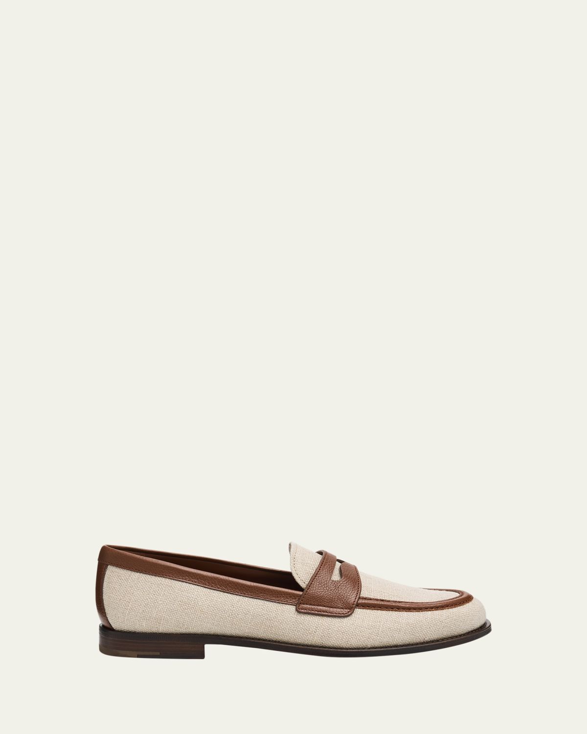 Church's Heswall 2 Leather-Trimmed Canvas Penny Loafers