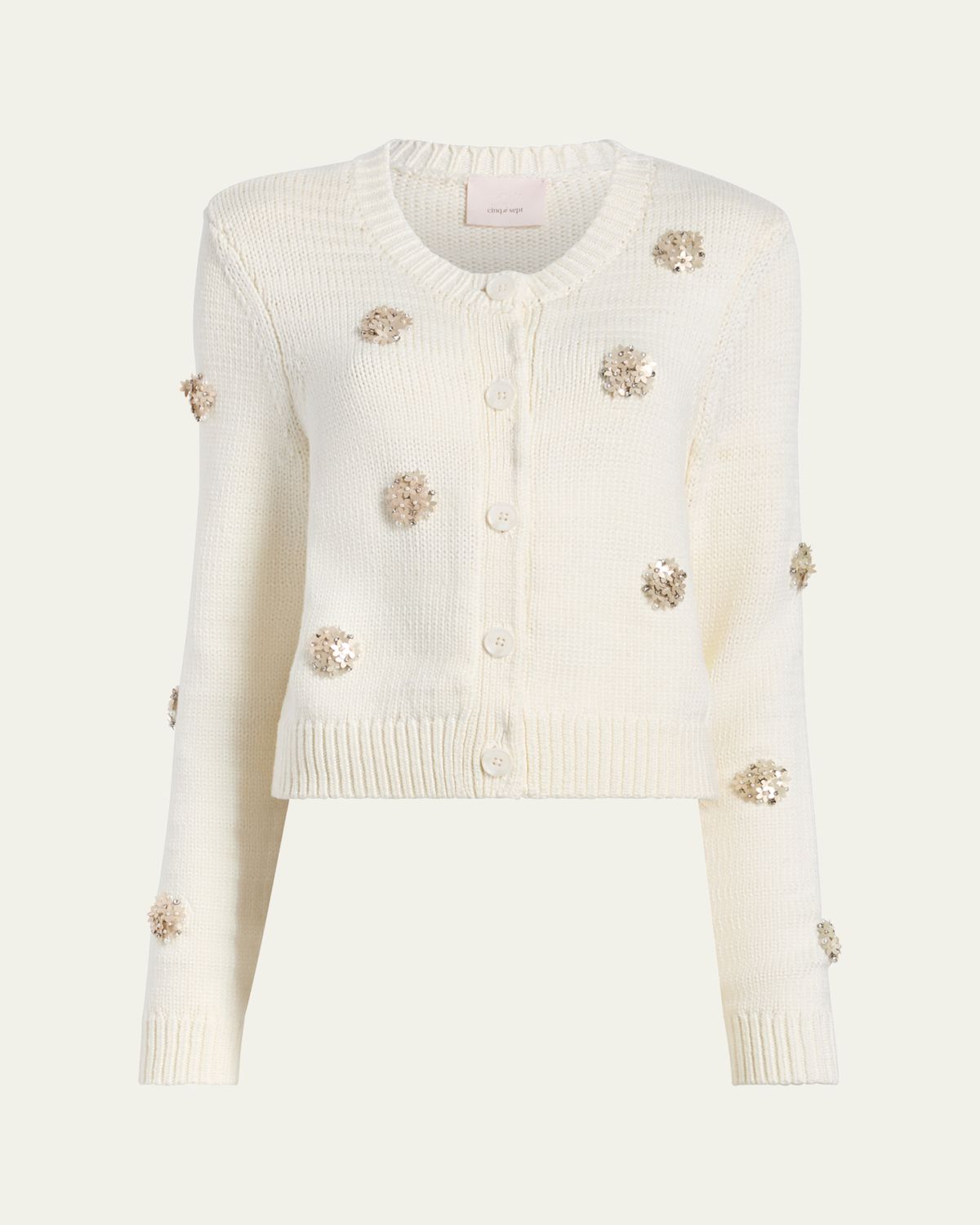 Cinq a Sept Flower Dots Knit Cardigan - Women's Clothing