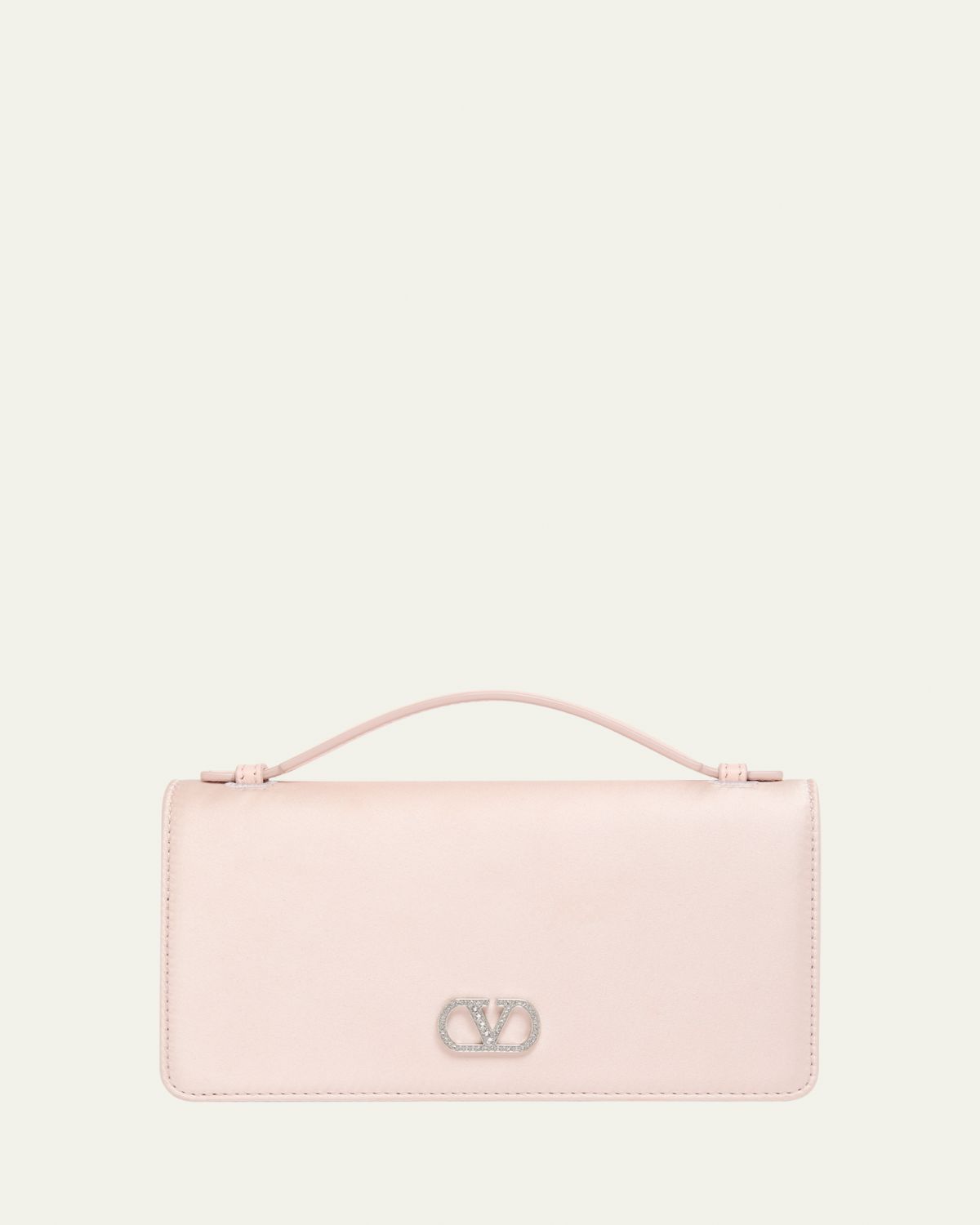 Valentino Garavani Crystal VLogo Satin Top-Handle Bag | Thumbnail 6 Valentino Garavani Crystal VLogo Satin Top-Handle Bag | Thumbnail 6