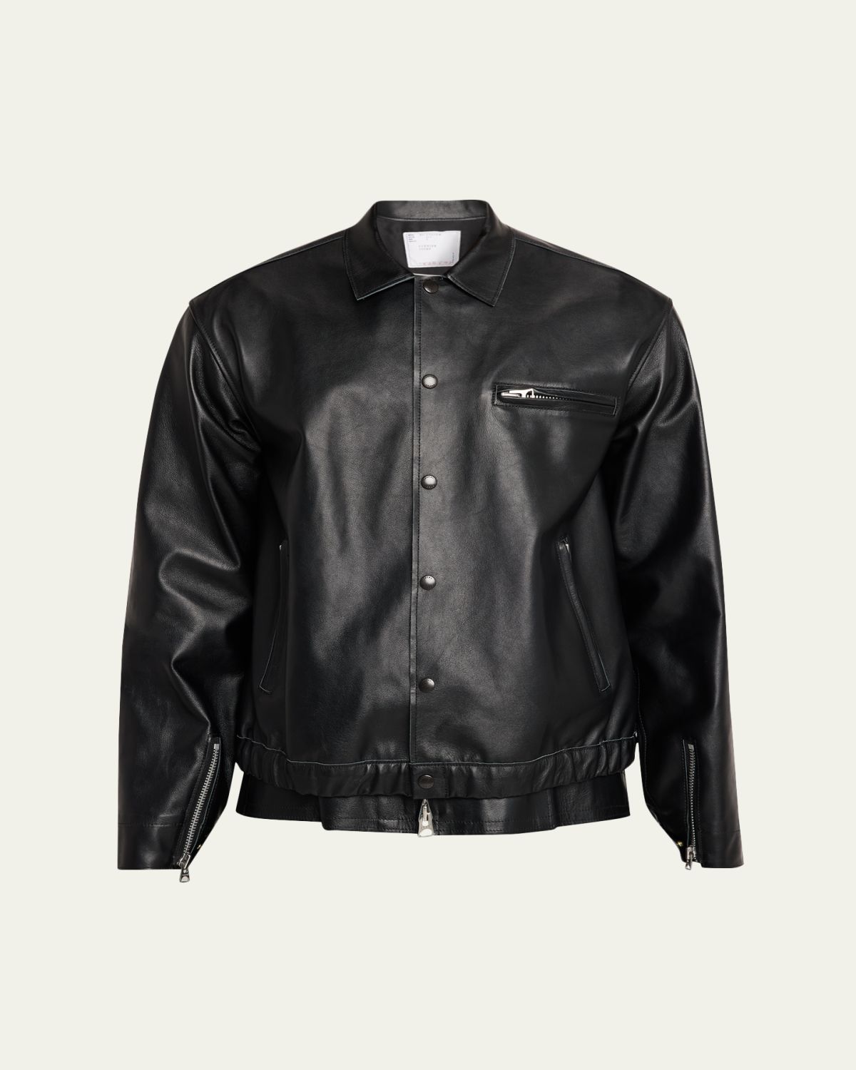 SACAI Shiny Leather Jacket