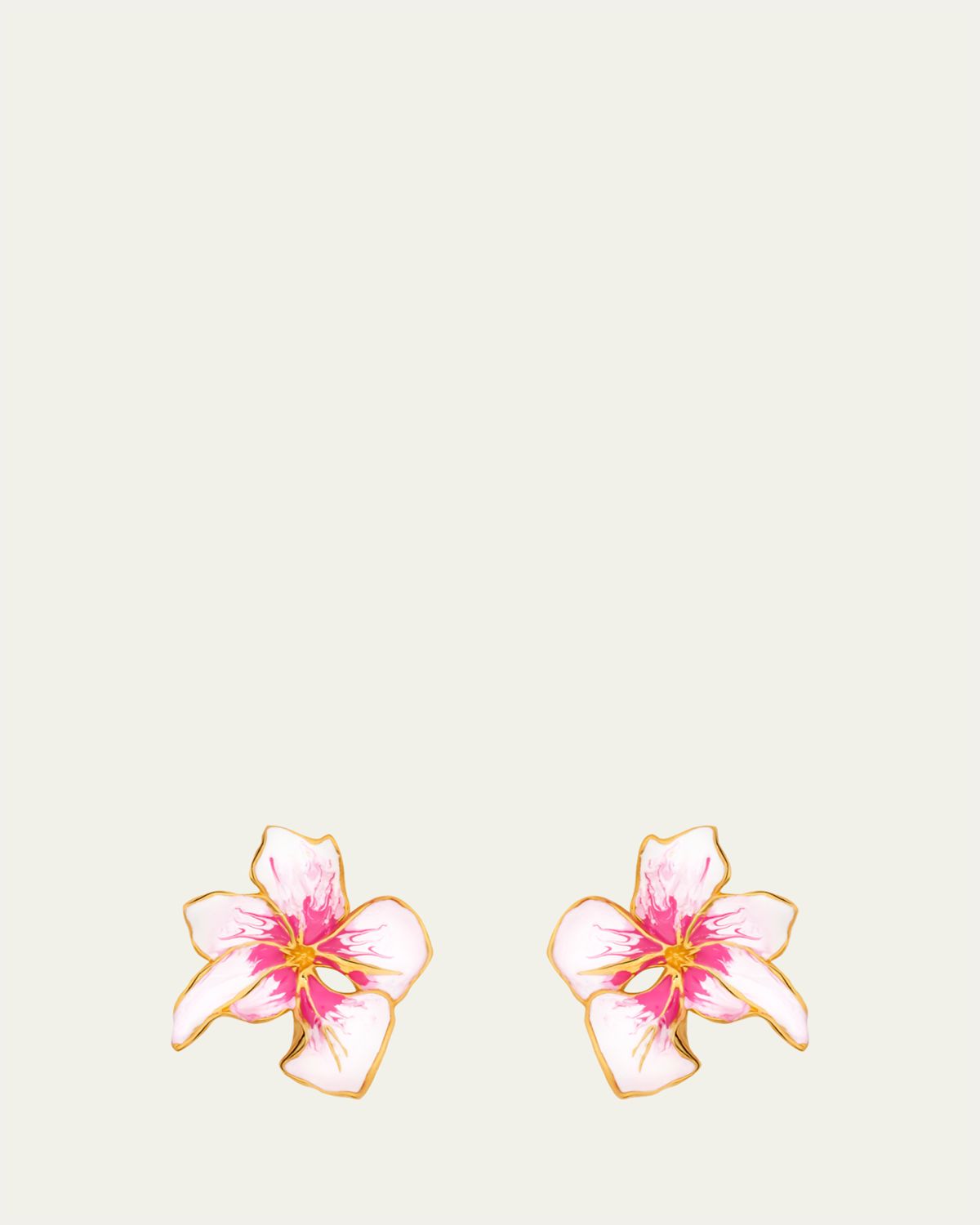 Oscar de la Renta Cyclamen Small Stud Earrings, Pink