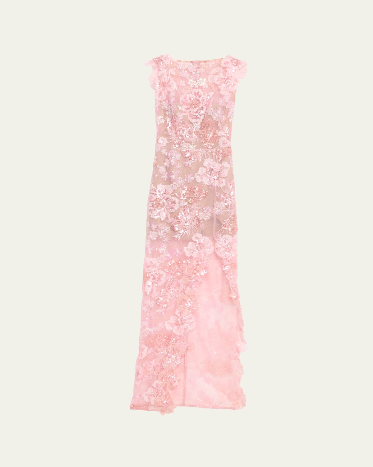 Bronx Banco Ellie Sleeveless Sequin Floral Column Gown | Thumbnail 6