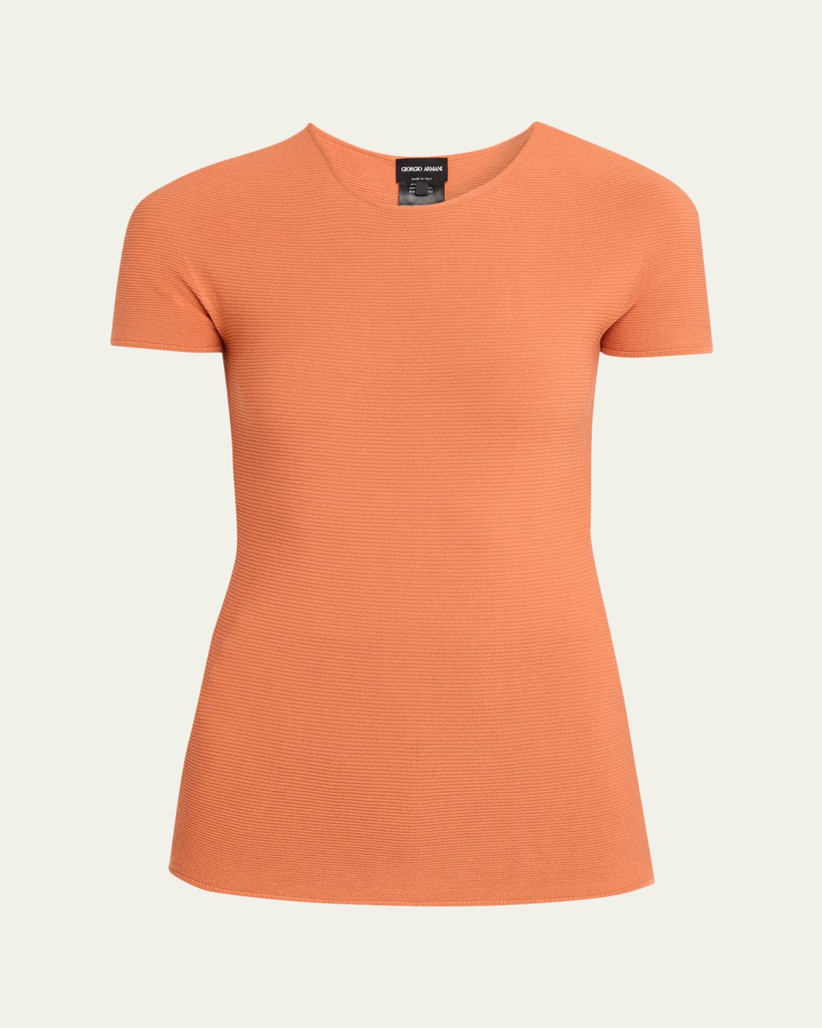 Giorgio Armani Short-Sleeve Crewneck Sweater