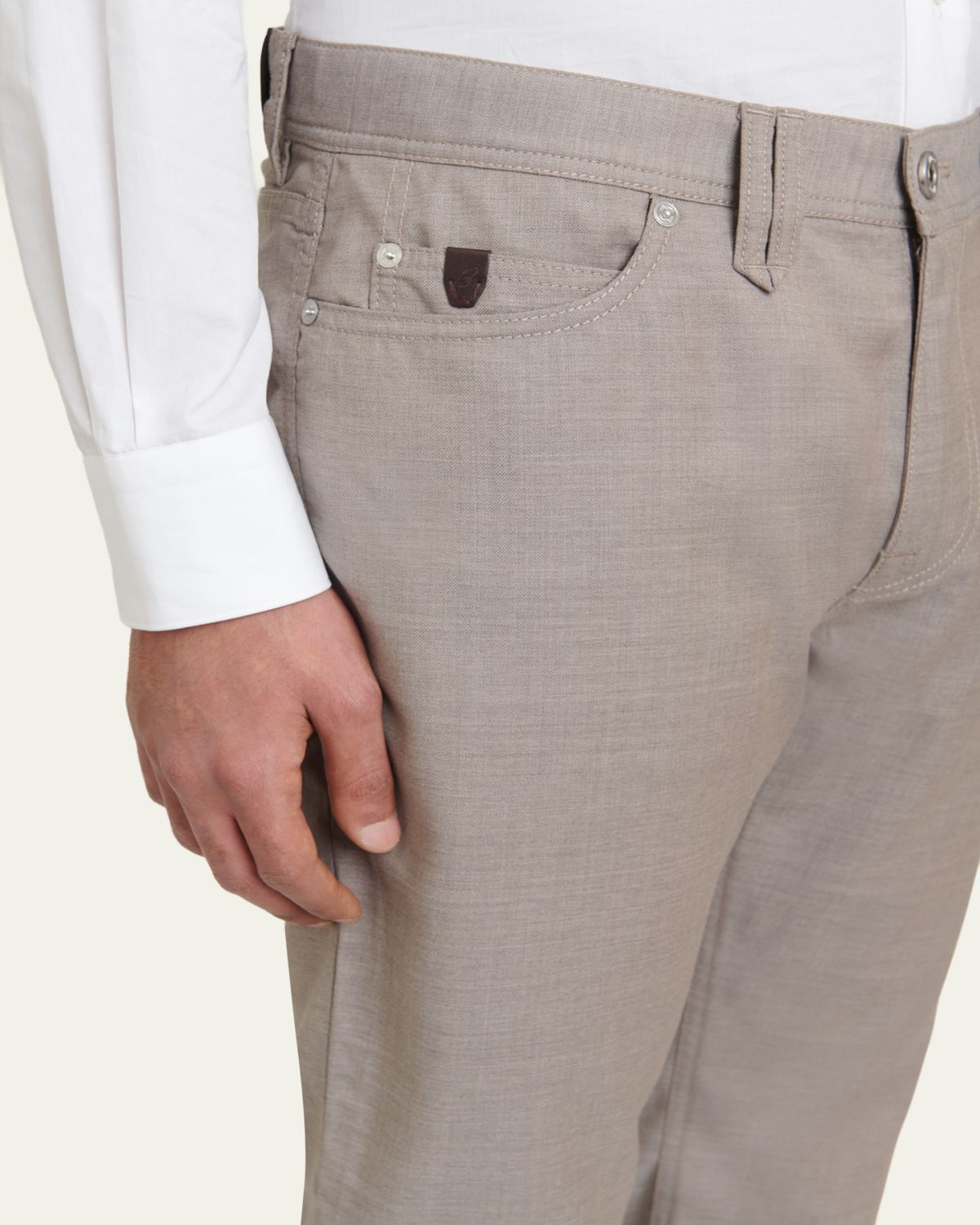 Brioni Men's Wool Slim-Fit Jeans | Thumbnail 5 Brioni Men's Wool Slim-Fit Jeans | Thumbnail 5