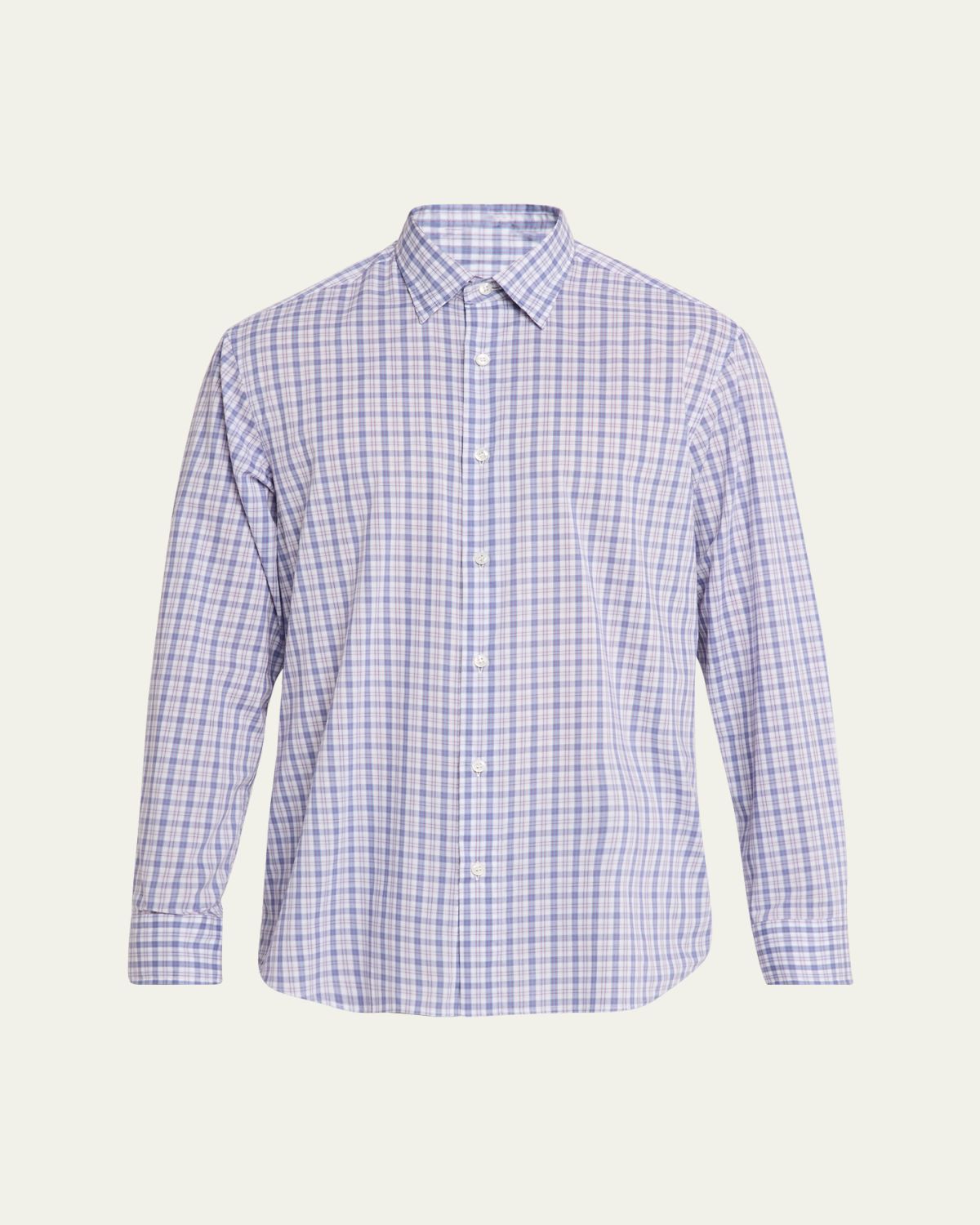 Brioni Men 's Plaid Cotton Sport Shirt