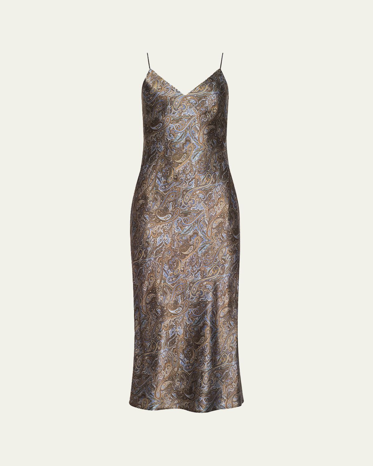 L 'Agence Seridie Paisley Mid-Length Slip Dress
