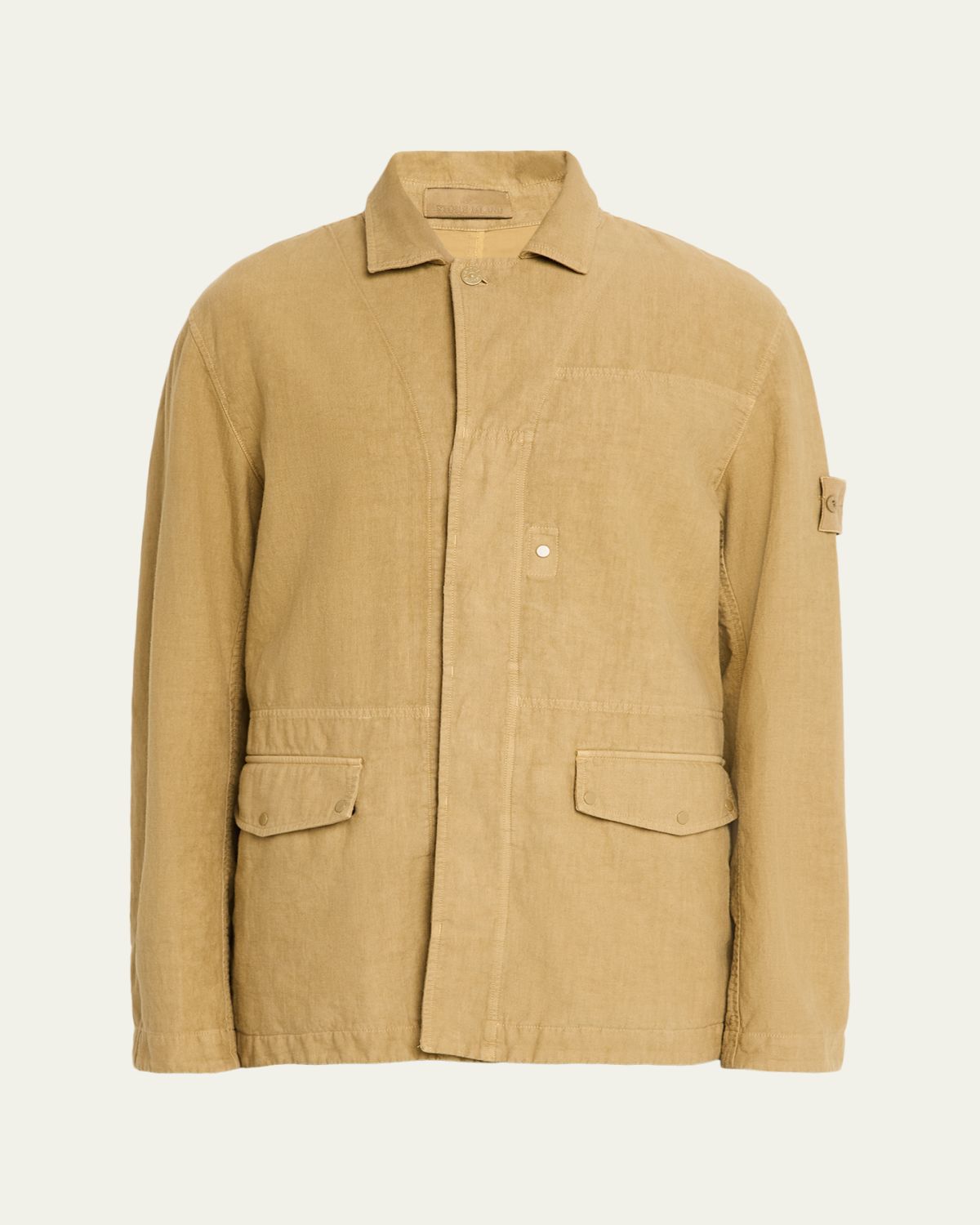 Stone Island Men's Ghost Linen-Blend Shirt Jacket