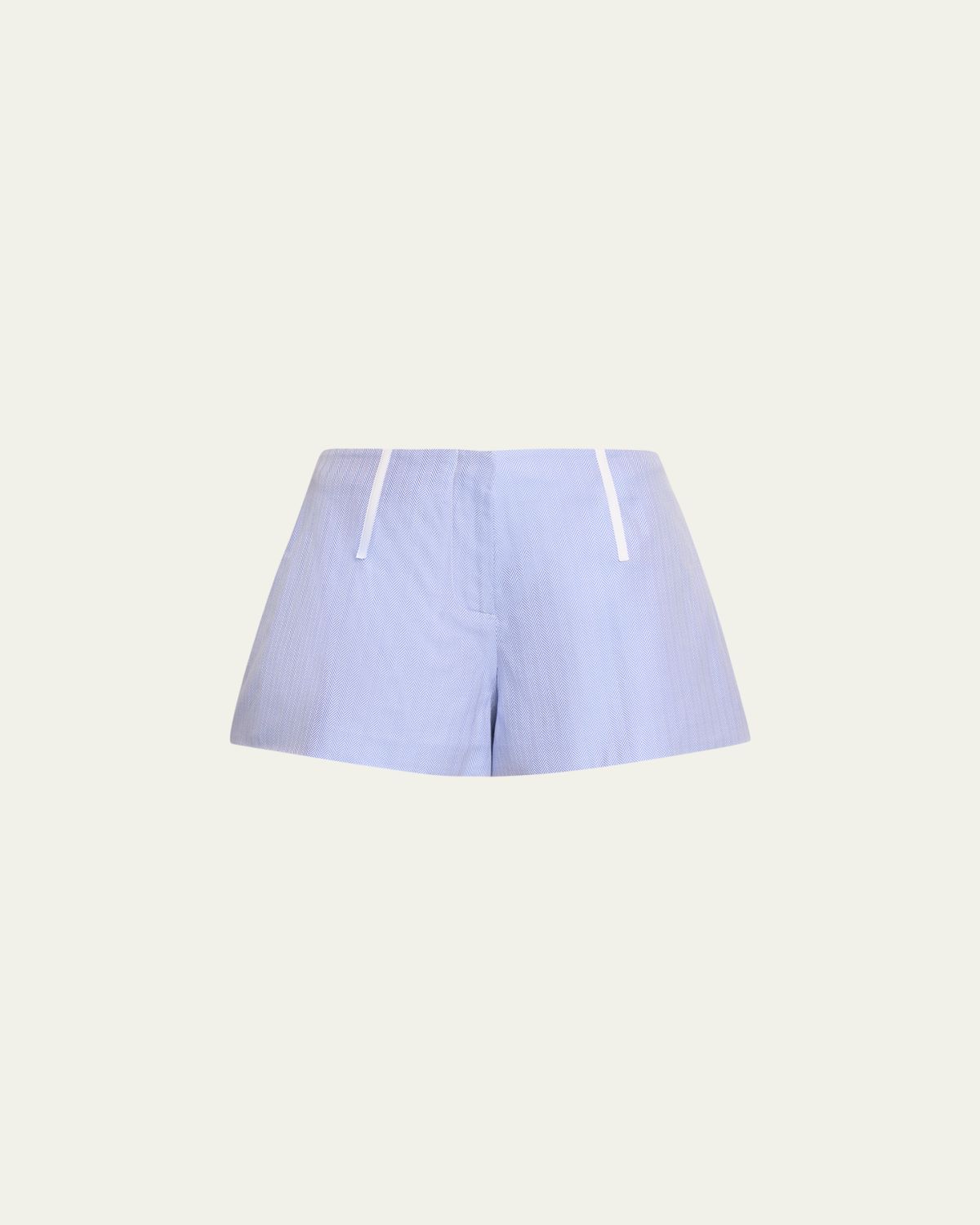 Brandon Maxwell The Cricket Bell Herringbone Shorts