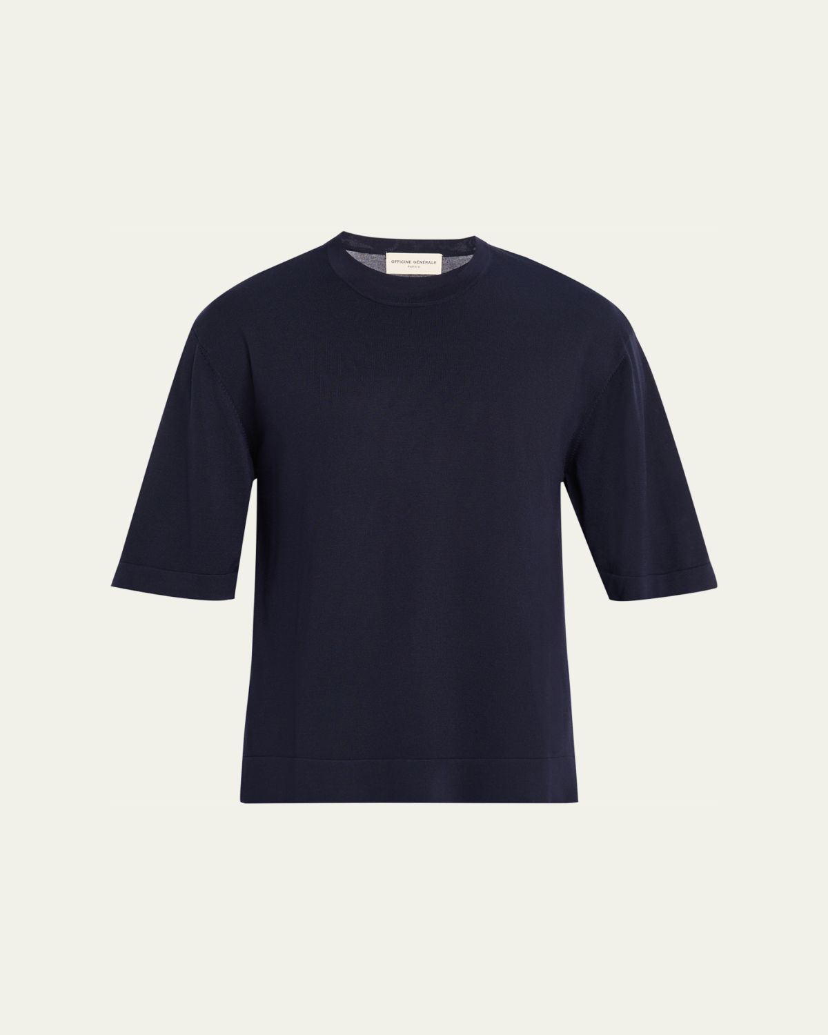 Officine Generale Men 's Boris Lyocell and Wool Knit Crewneck T-Shirt
