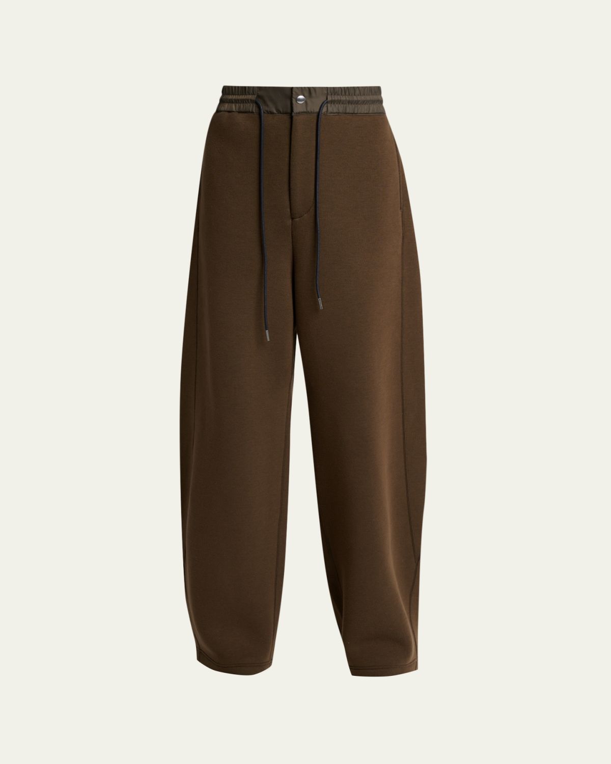 SACAI Men's Sponge Barrel-Leg Sweatpants