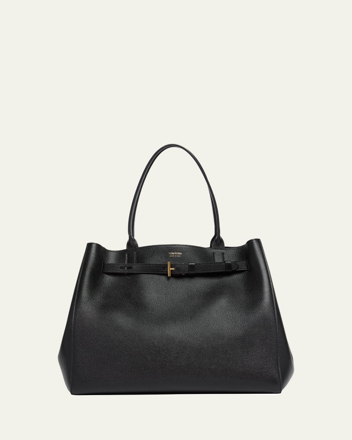 TOM FORD Audrey Large Grained Leather Tote Bag