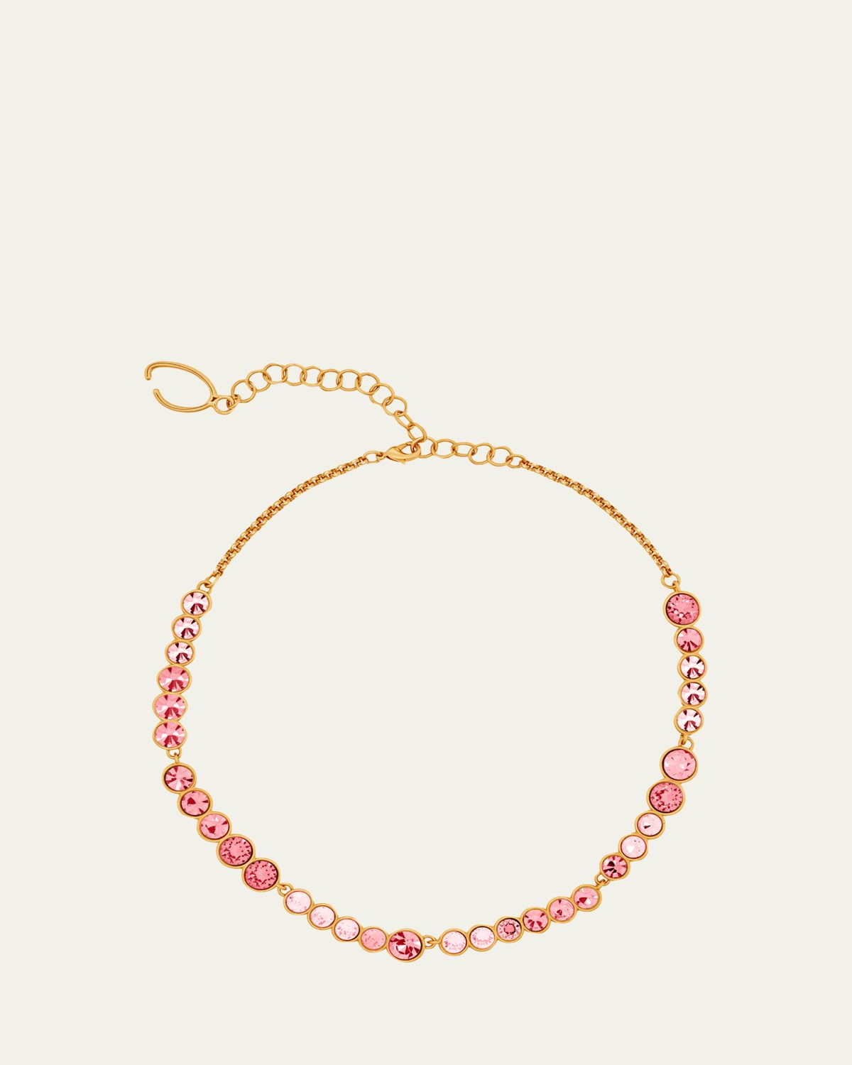 Oscar de la Renta Cascade Rhinestone Necklace