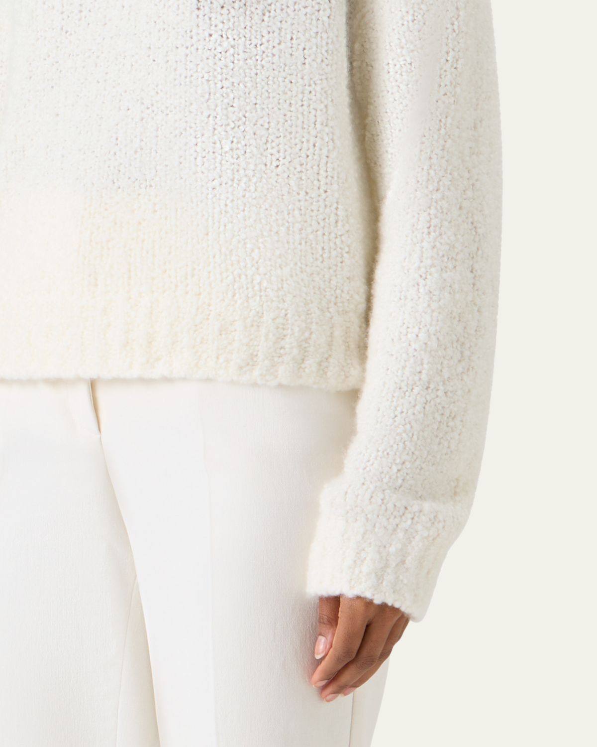 Akris Cashmere-Silk Boucle Knit Sweater | Thumbnail 5
