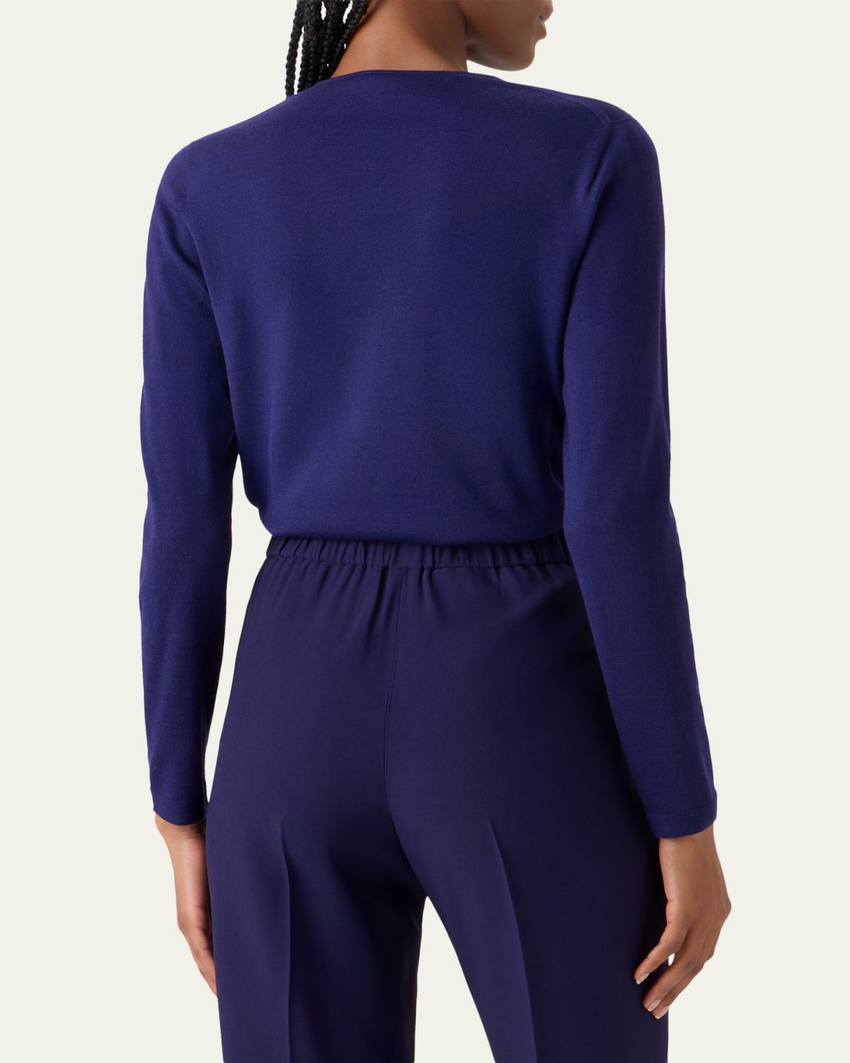 Akris Cashmere-Silk Fine Gauge Knit Sweater | Thumbnail 3