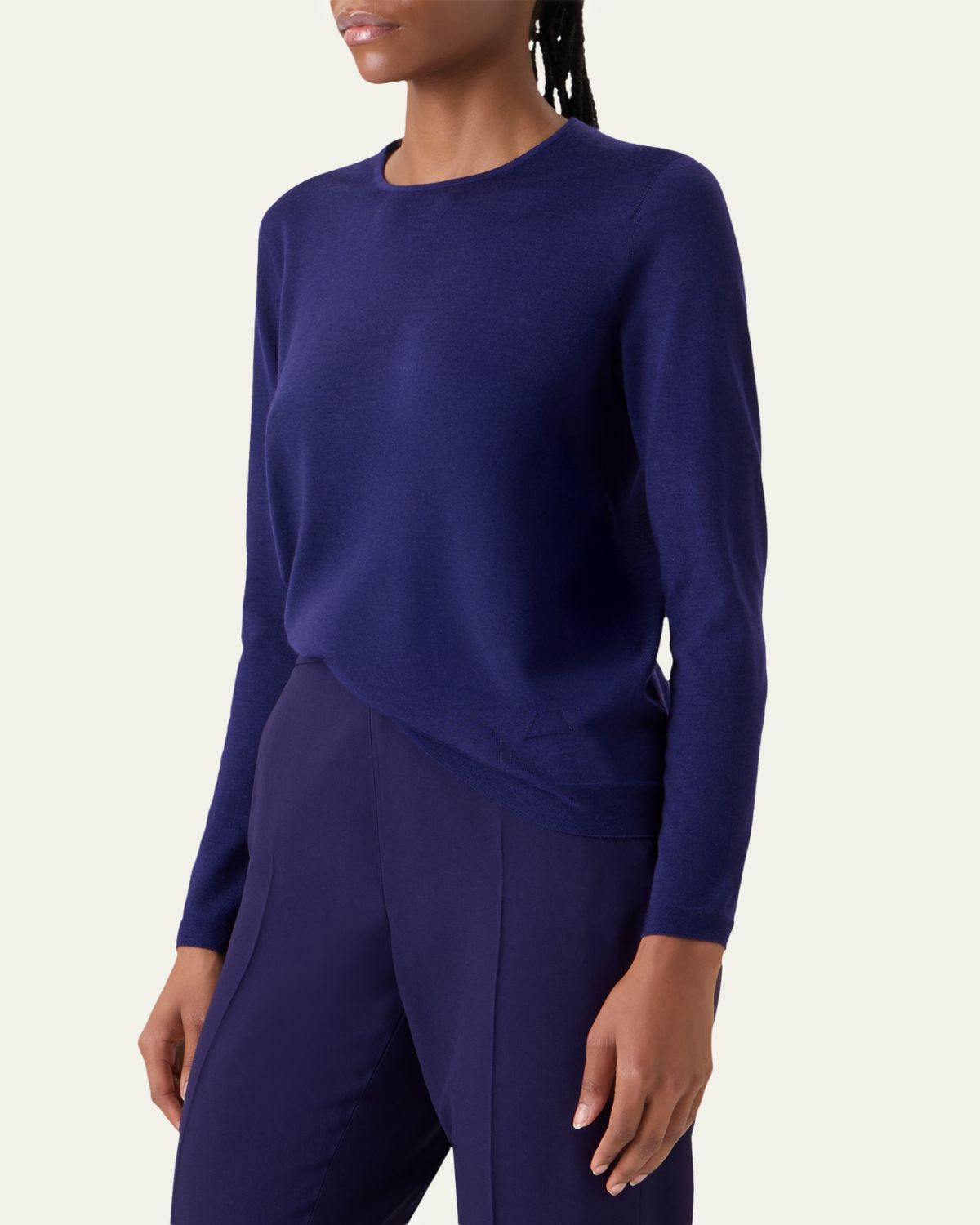 Akris Cashmere-Silk Fine Gauge Knit Sweater | Thumbnail 4