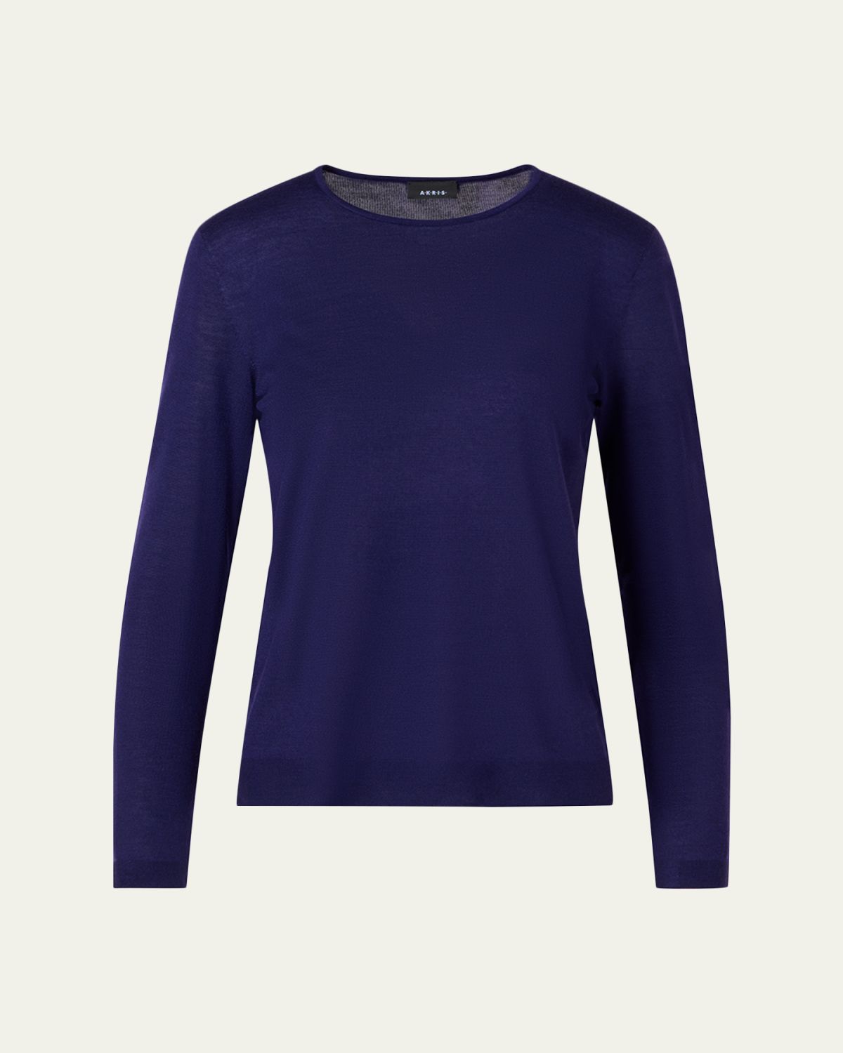 Akris Cashmere-Silk Fine Gauge Knit Sweater