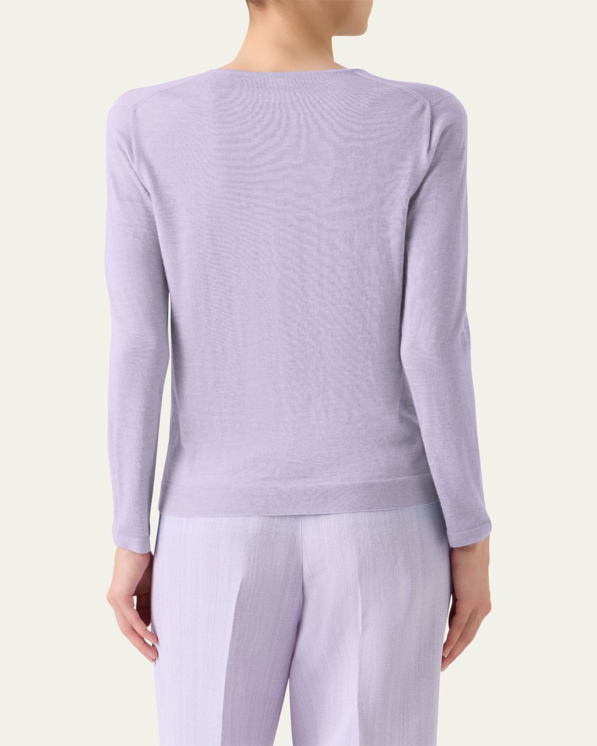 Akris Cashmere-Silk Fine Gauge Knit Sweater | Thumbnail 3 Akris Cashmere-Silk Fine Gauge Knit Sweater | Thumbnail 3