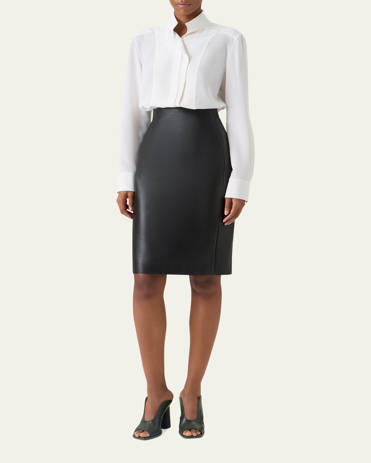 Akris Lamb Nappa Leather Pencil Skirt | Thumbnail 2 Akris Lamb Nappa Leather Pencil Skirt | Thumbnail 2