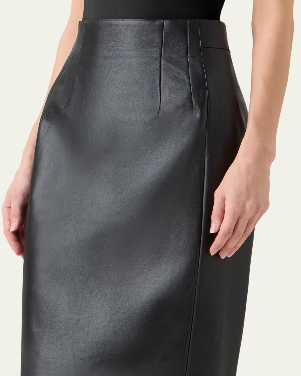 Akris Lamb Nappa Leather Pencil Skirt | Thumbnail 5 Akris Lamb Nappa Leather Pencil Skirt | Thumbnail 5