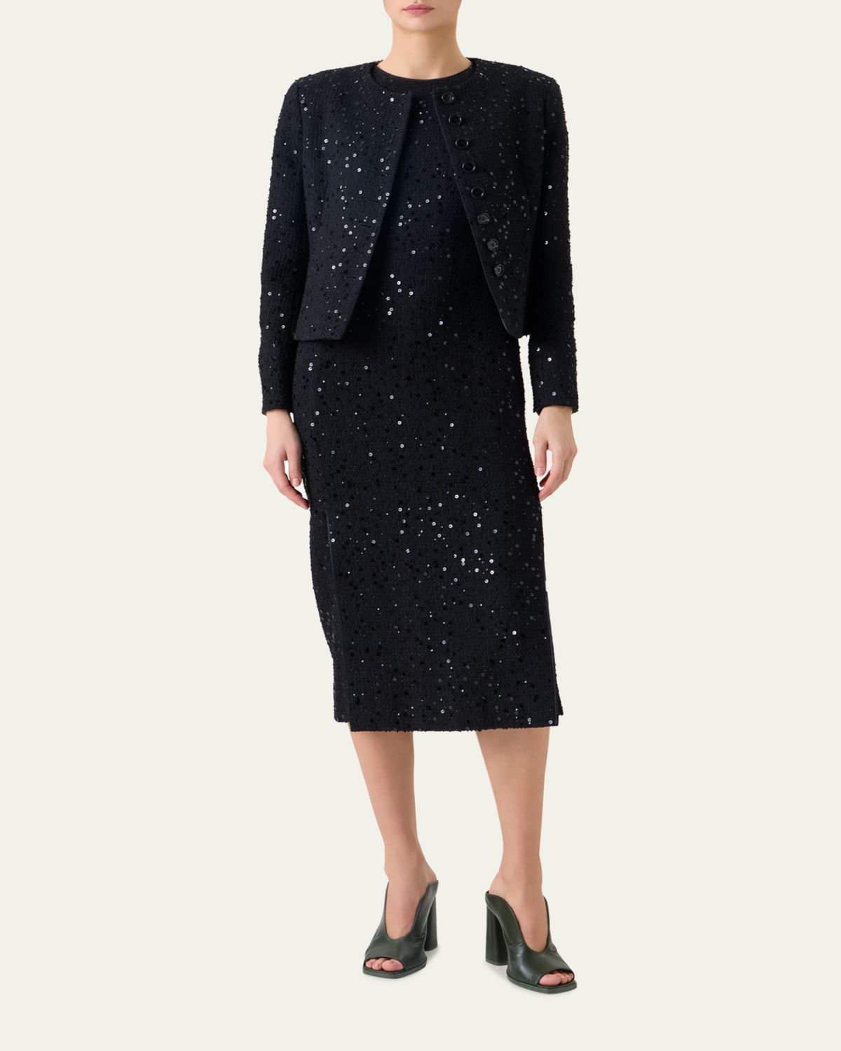 Akris Kelis Sequined Tweed Jacket | Thumbnail 2 Akris Kelis Sequined Tweed Jacket | Thumbnail 2