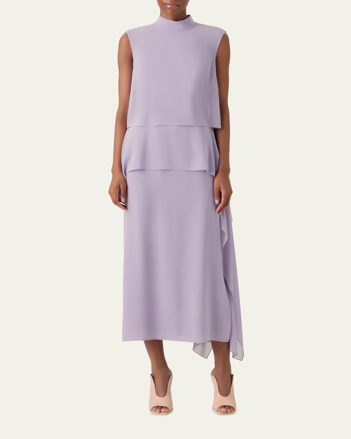 Akris Malva Silk Georgette Layered Dress | Thumbnail 2