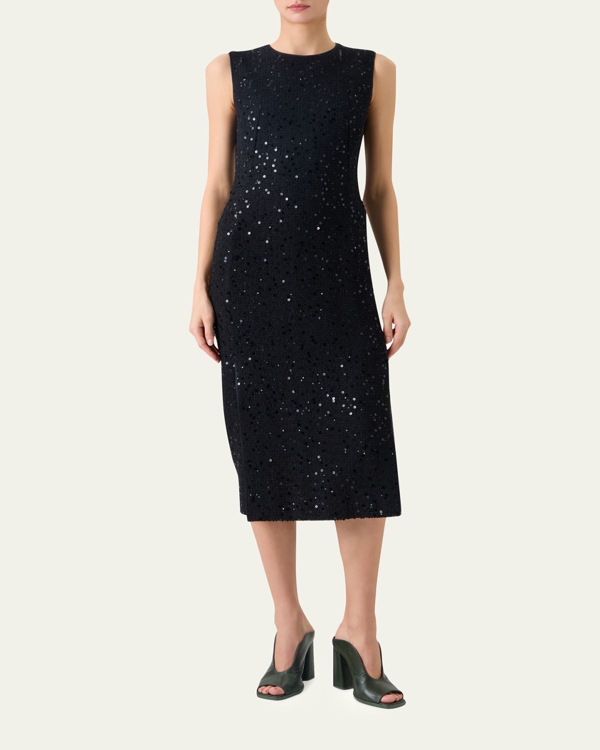 Akris Sequined Tweed Midi Sheath Dress | Thumbnail 2 Akris Sequined Tweed Midi Sheath Dress | Thumbnail 2