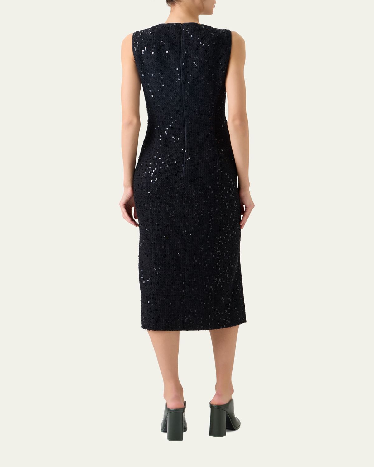 Akris Sequined Tweed Midi Sheath Dress | Thumbnail 3 Akris Sequined Tweed Midi Sheath Dress | Thumbnail 3